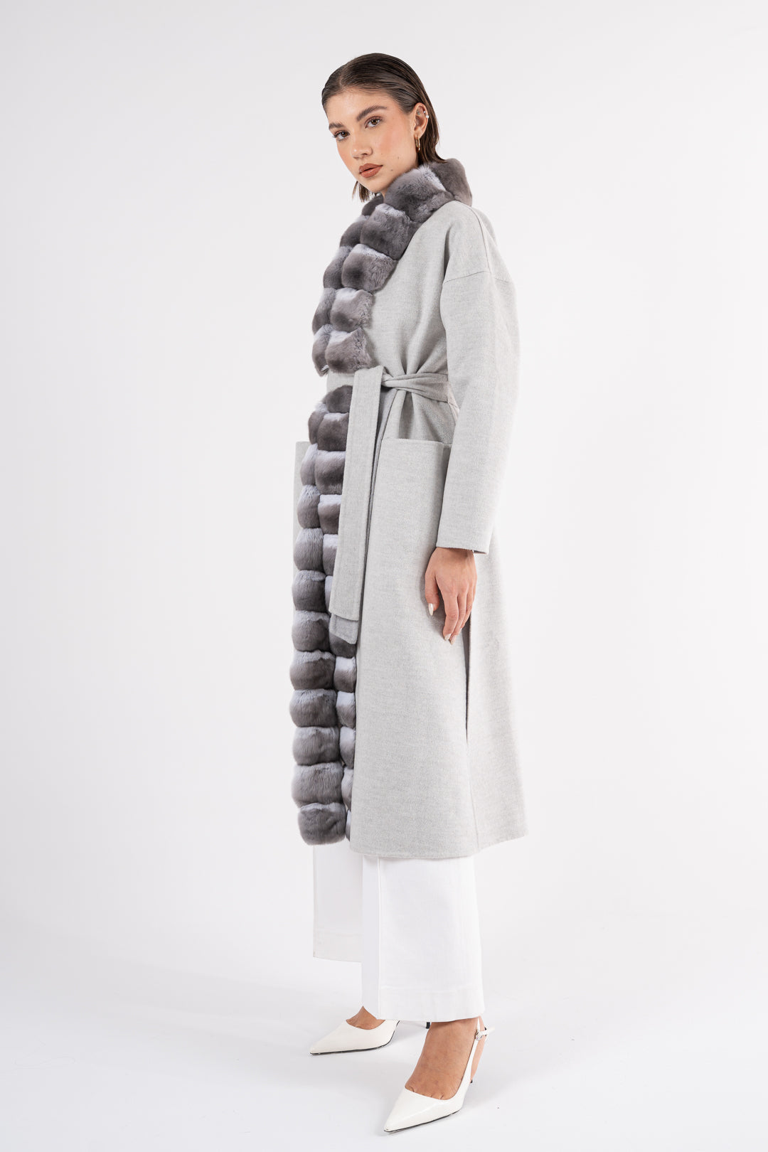 Cappotto con cincilla