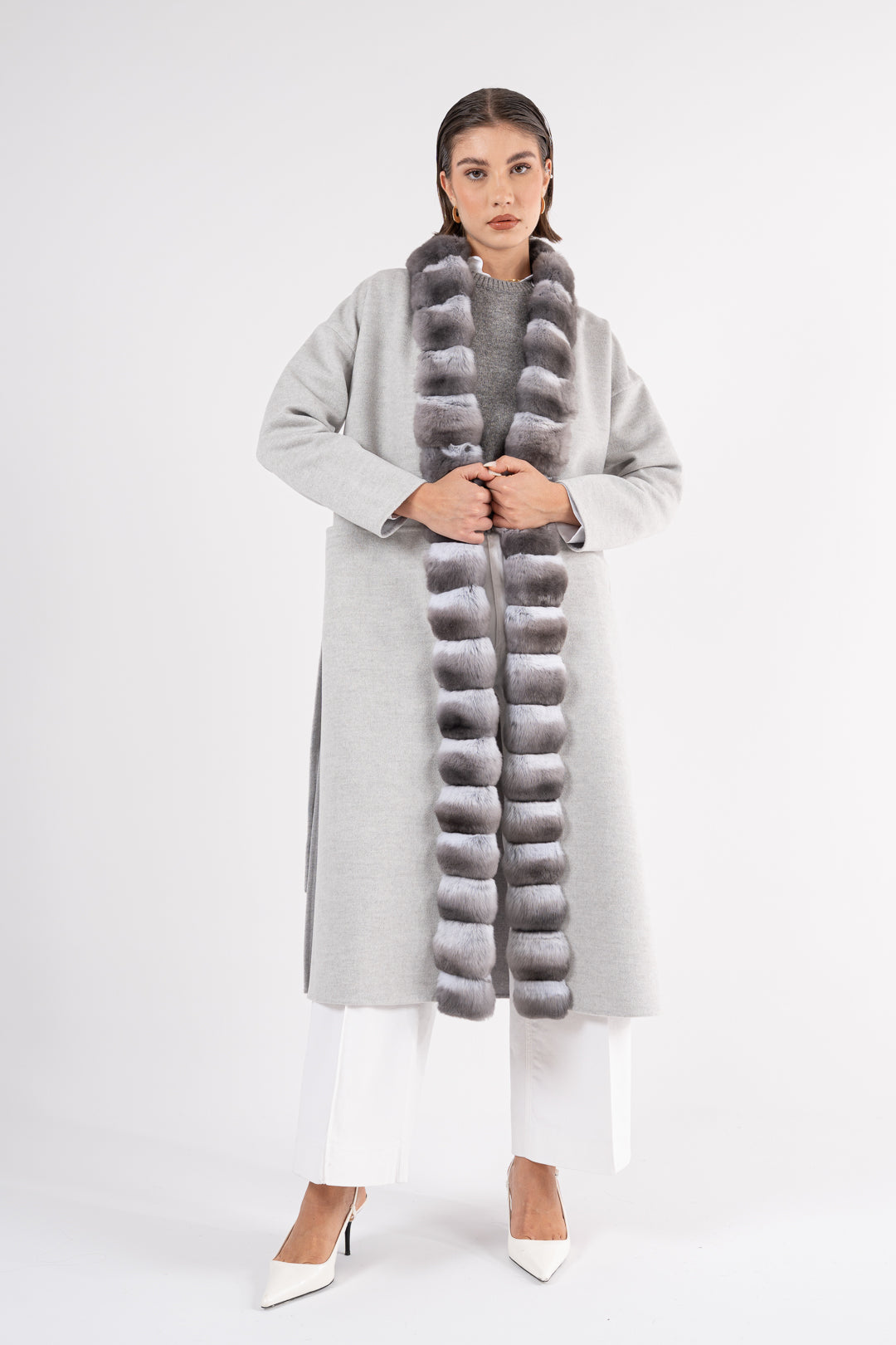 Cappotto con cincilla