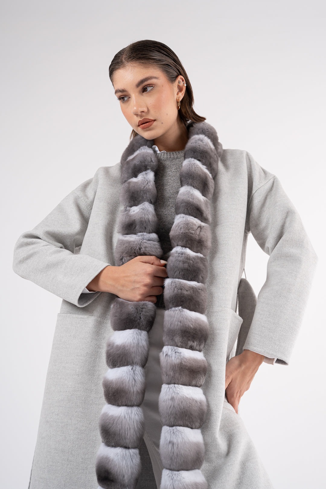 Cappotto con cincilla