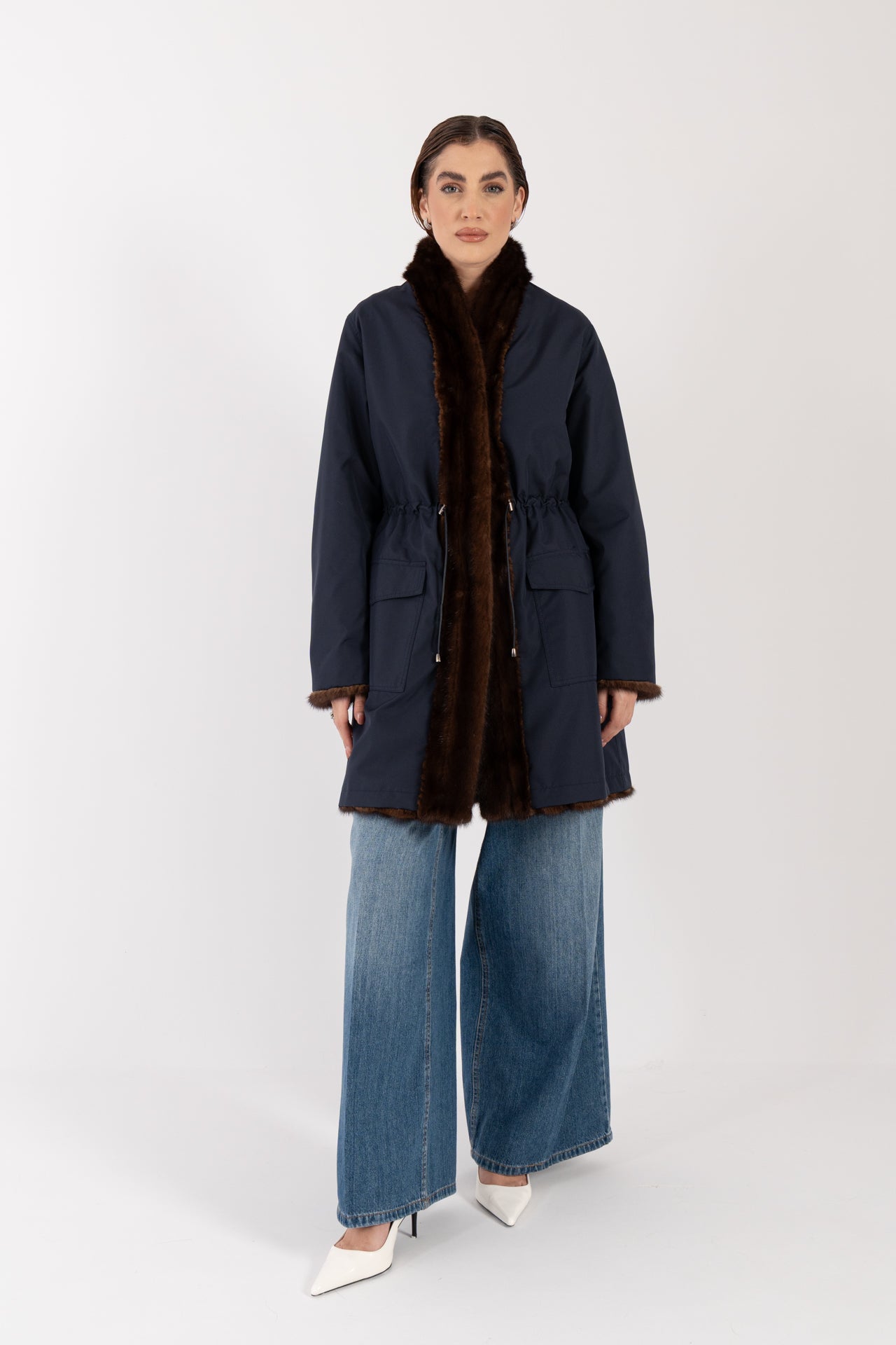 Cappotto in visone reversibile