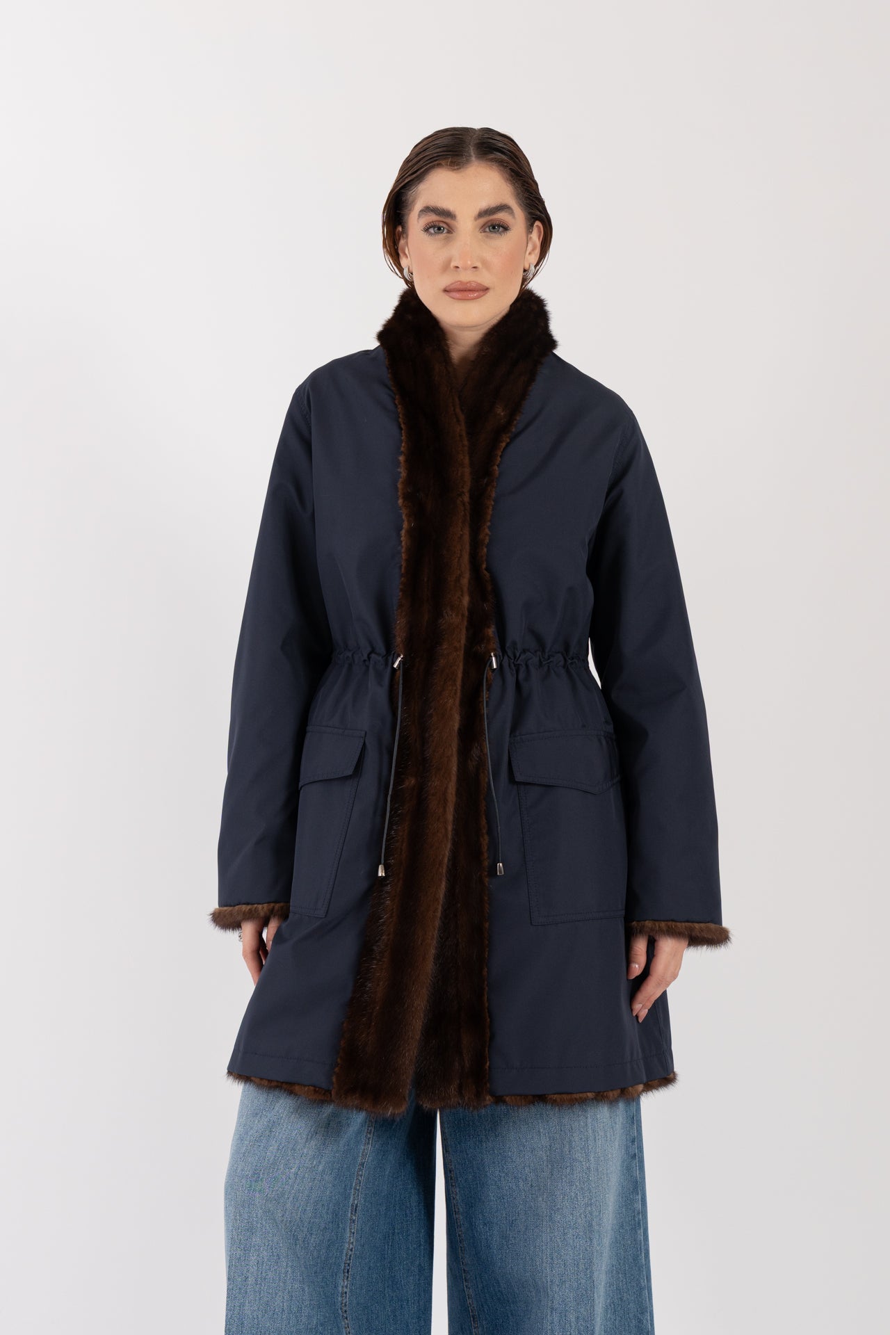 Cappotto in visone reversibile