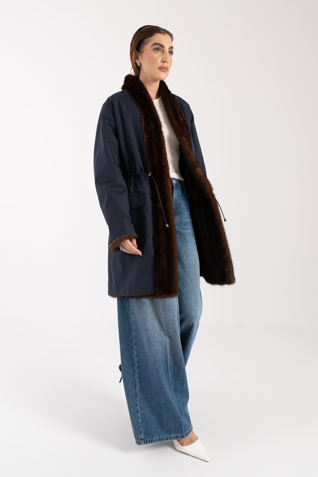 Cappotto in visone reversibile