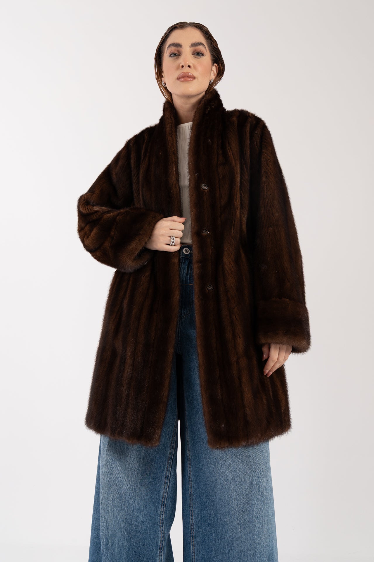 Cappotto in visone reversibile