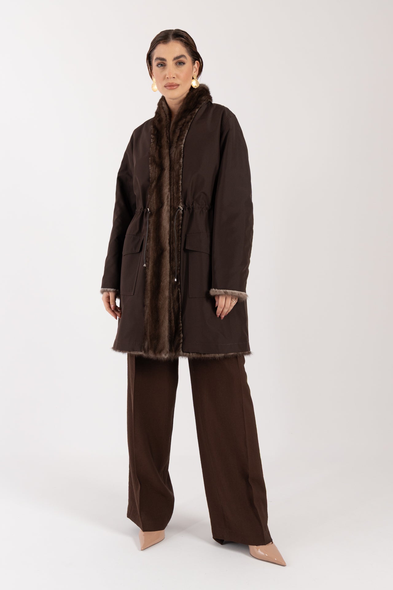 Cappotto in visone reversibile