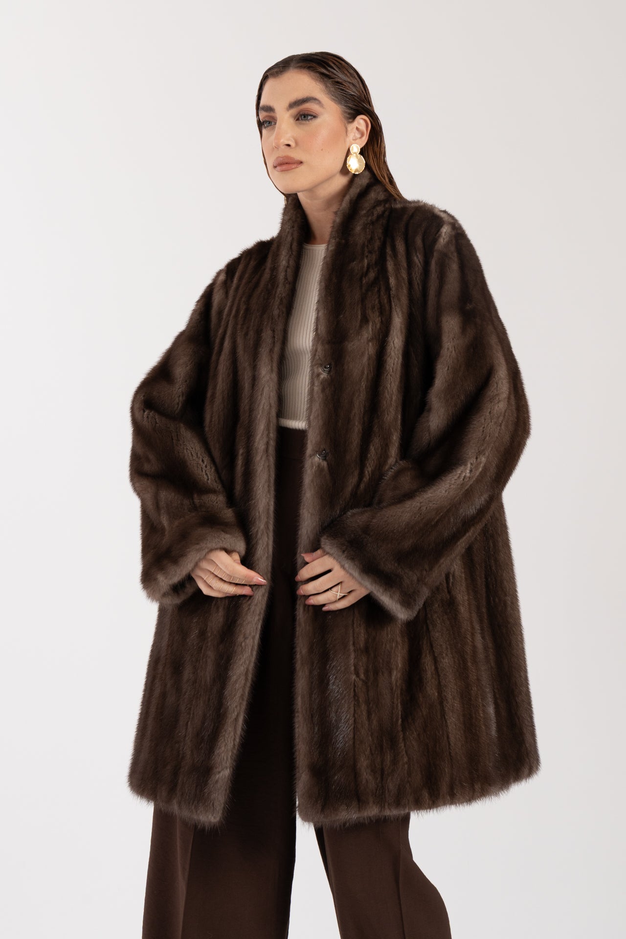 Cappotto in visone reversibile