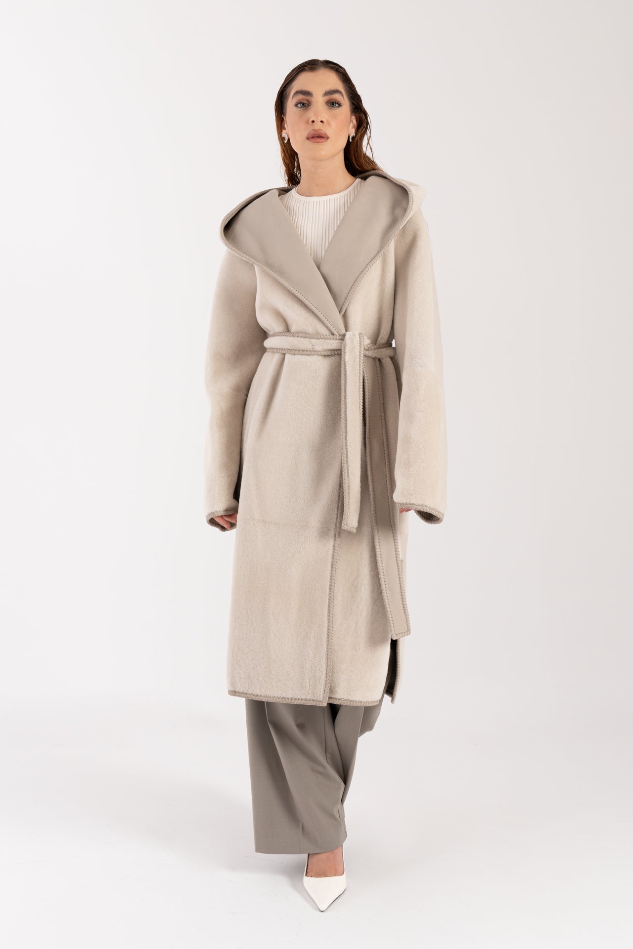 Cappotto in montone reversibile