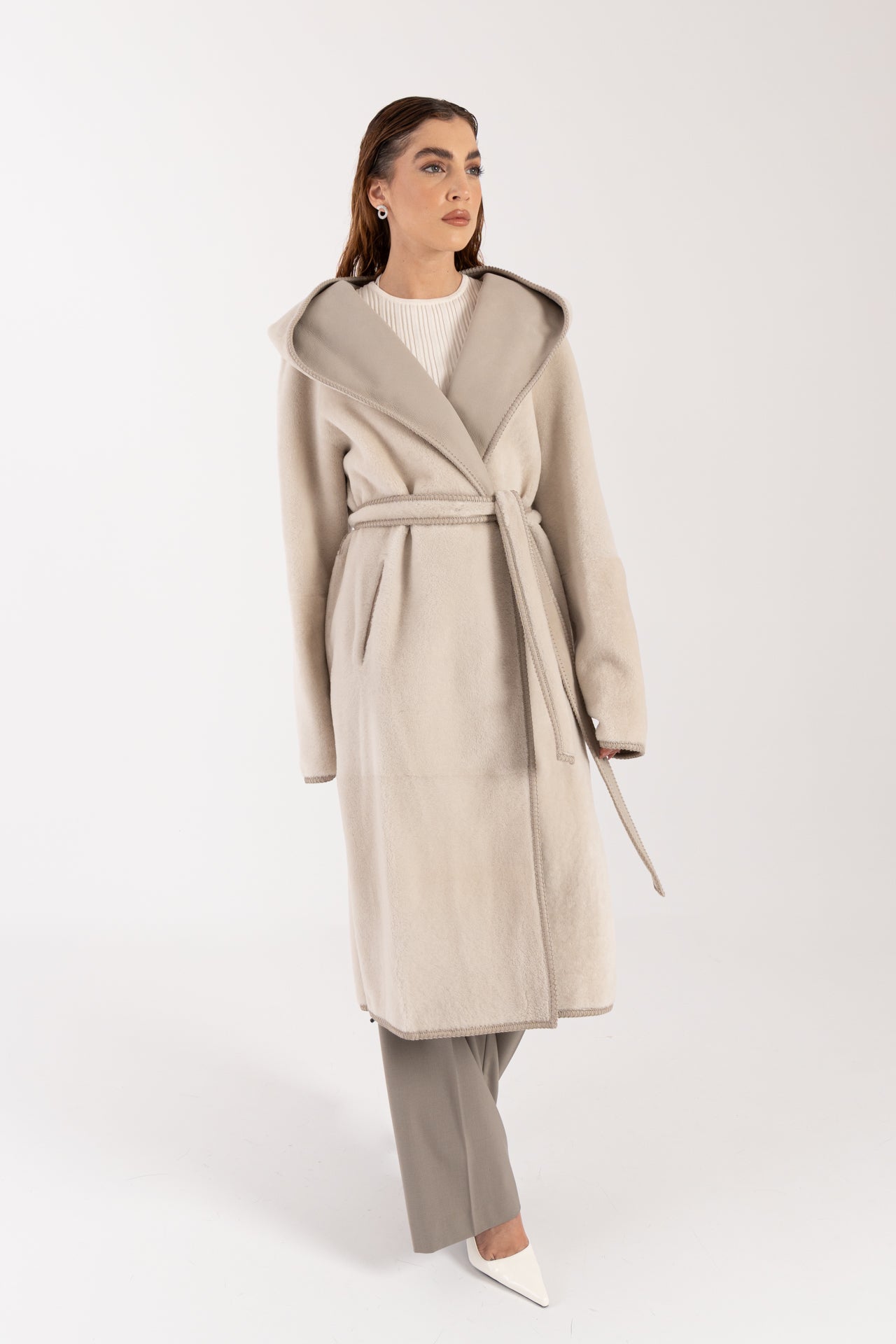 Cappotto in montone reversibile
