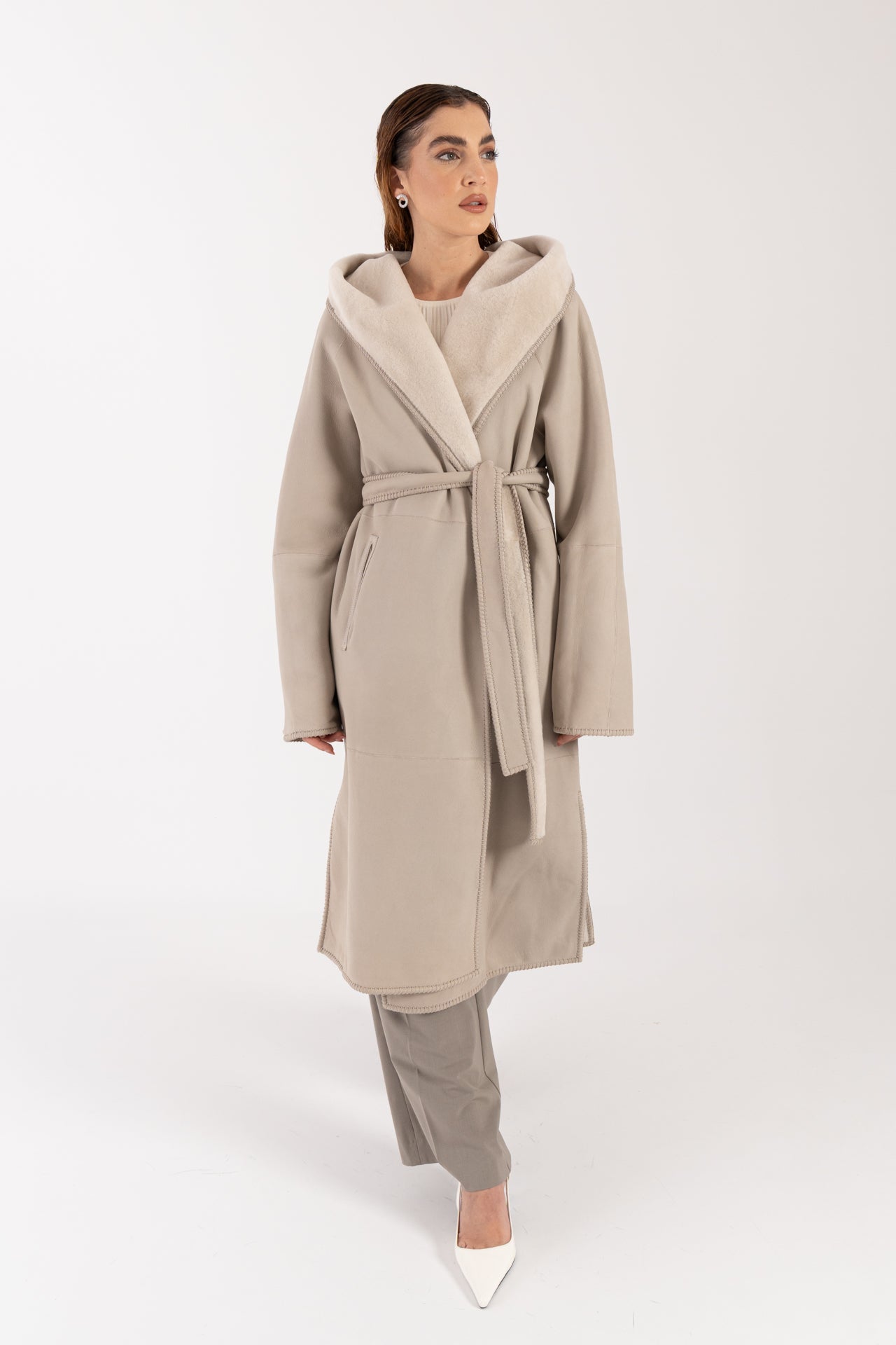 Cappotto in montone reversibile