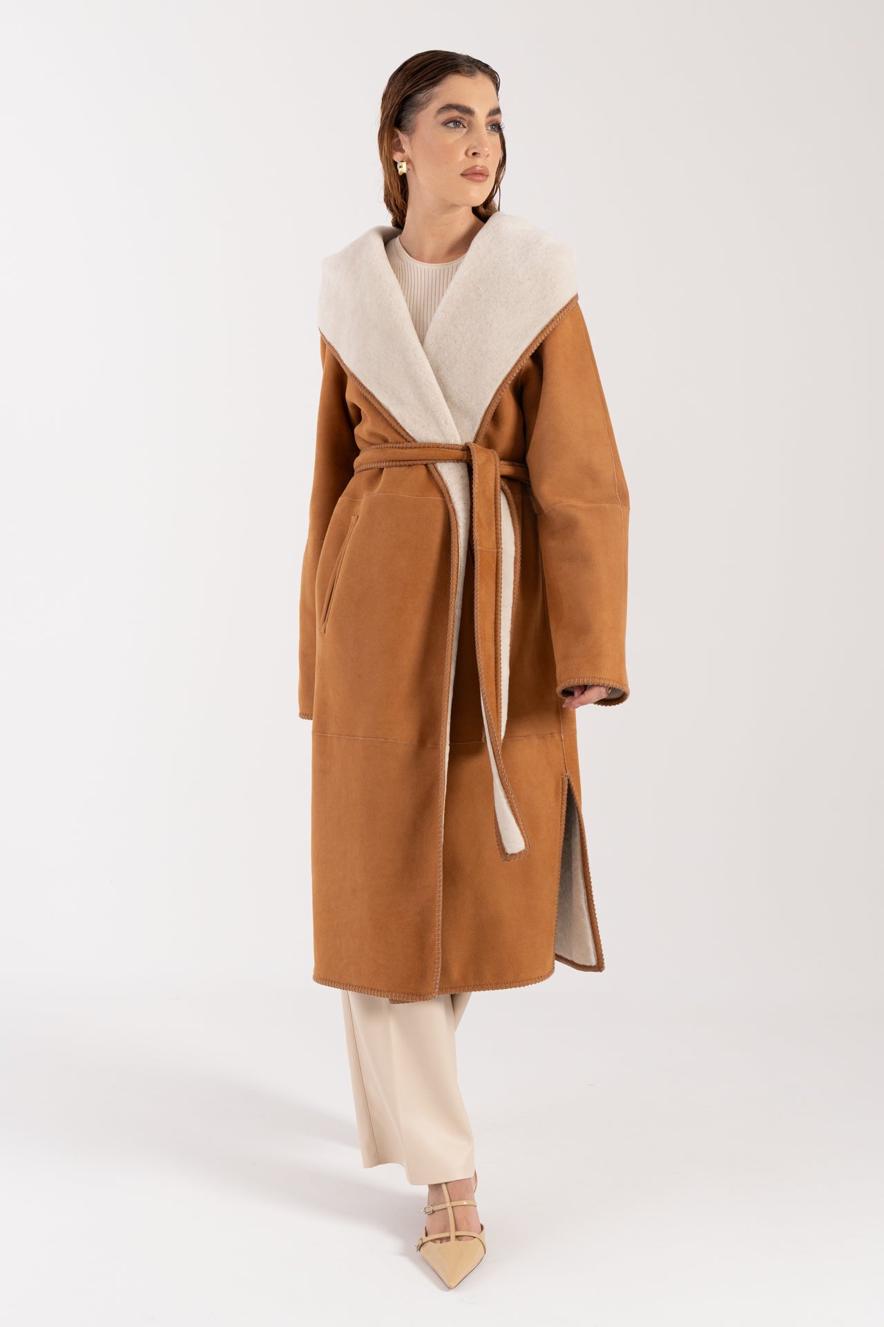 Cappotto in montone reversibile