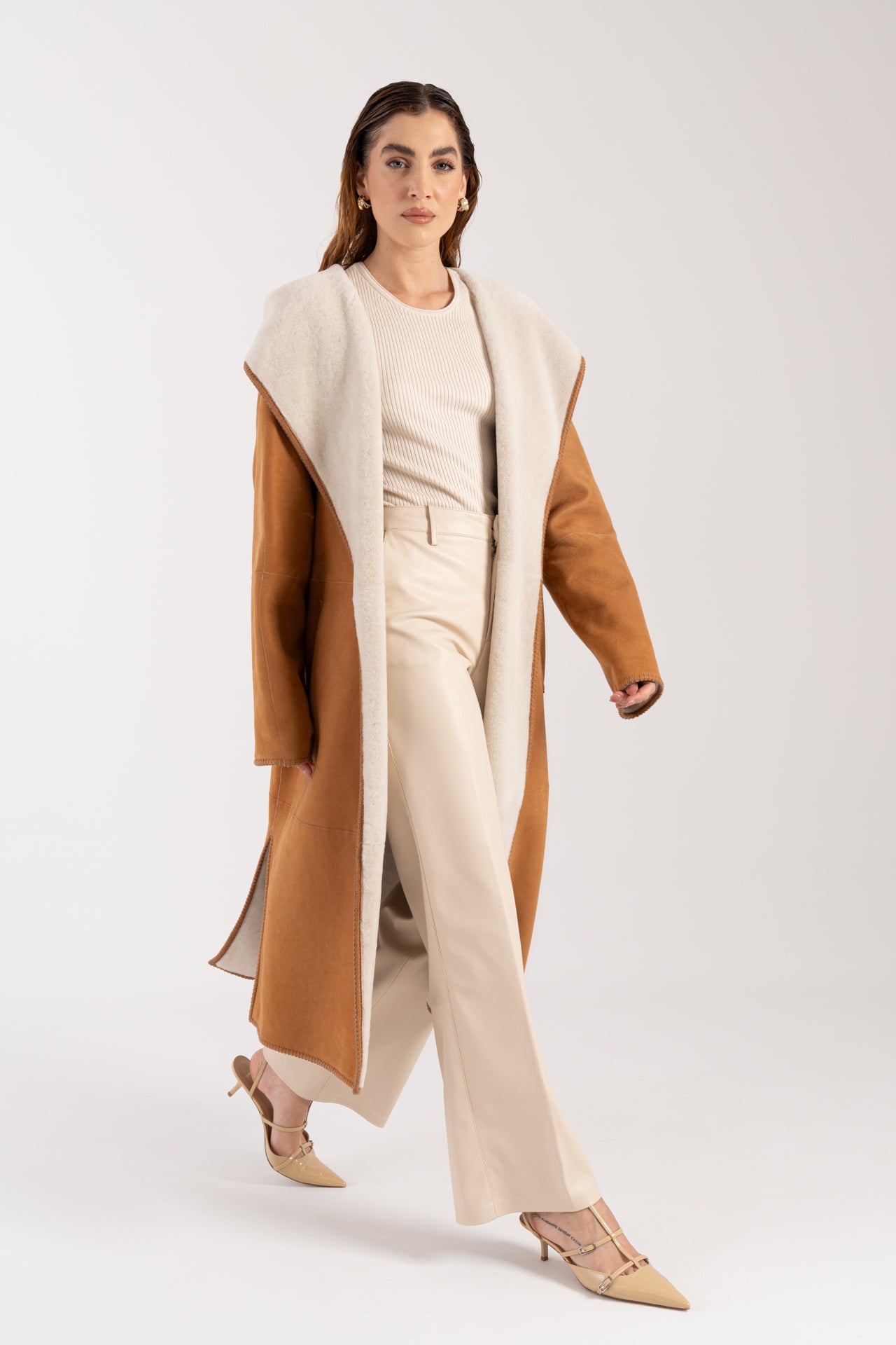 Cappotto in montone reversibile