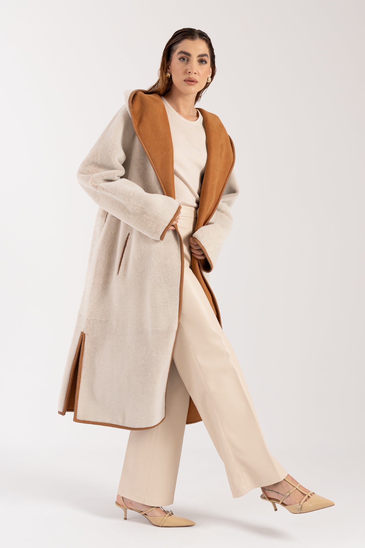 Cappotto in montone reversibile