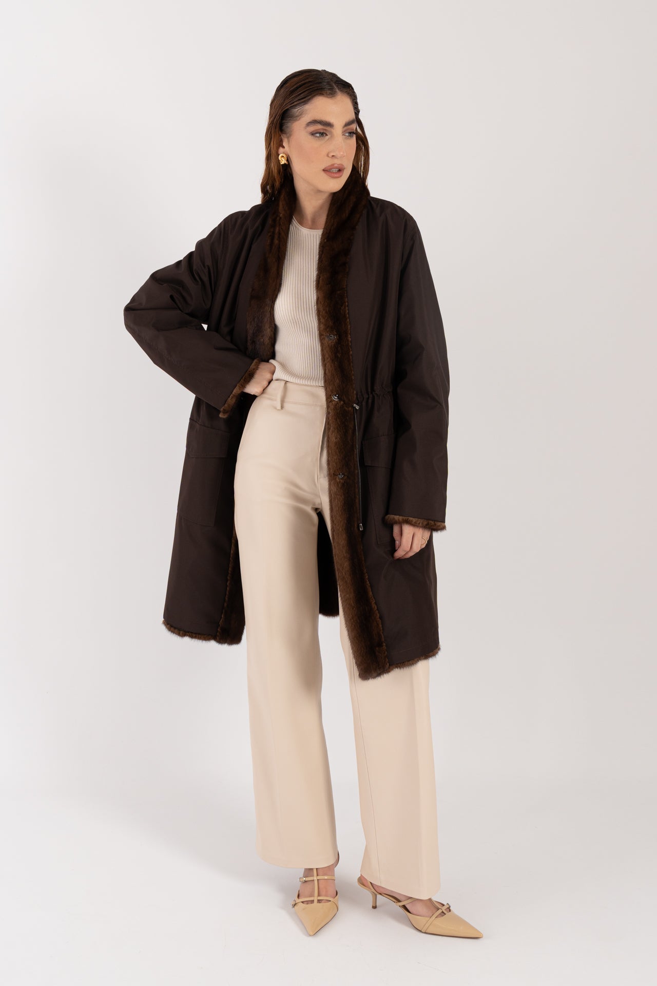 Cappotto in visone reversibile