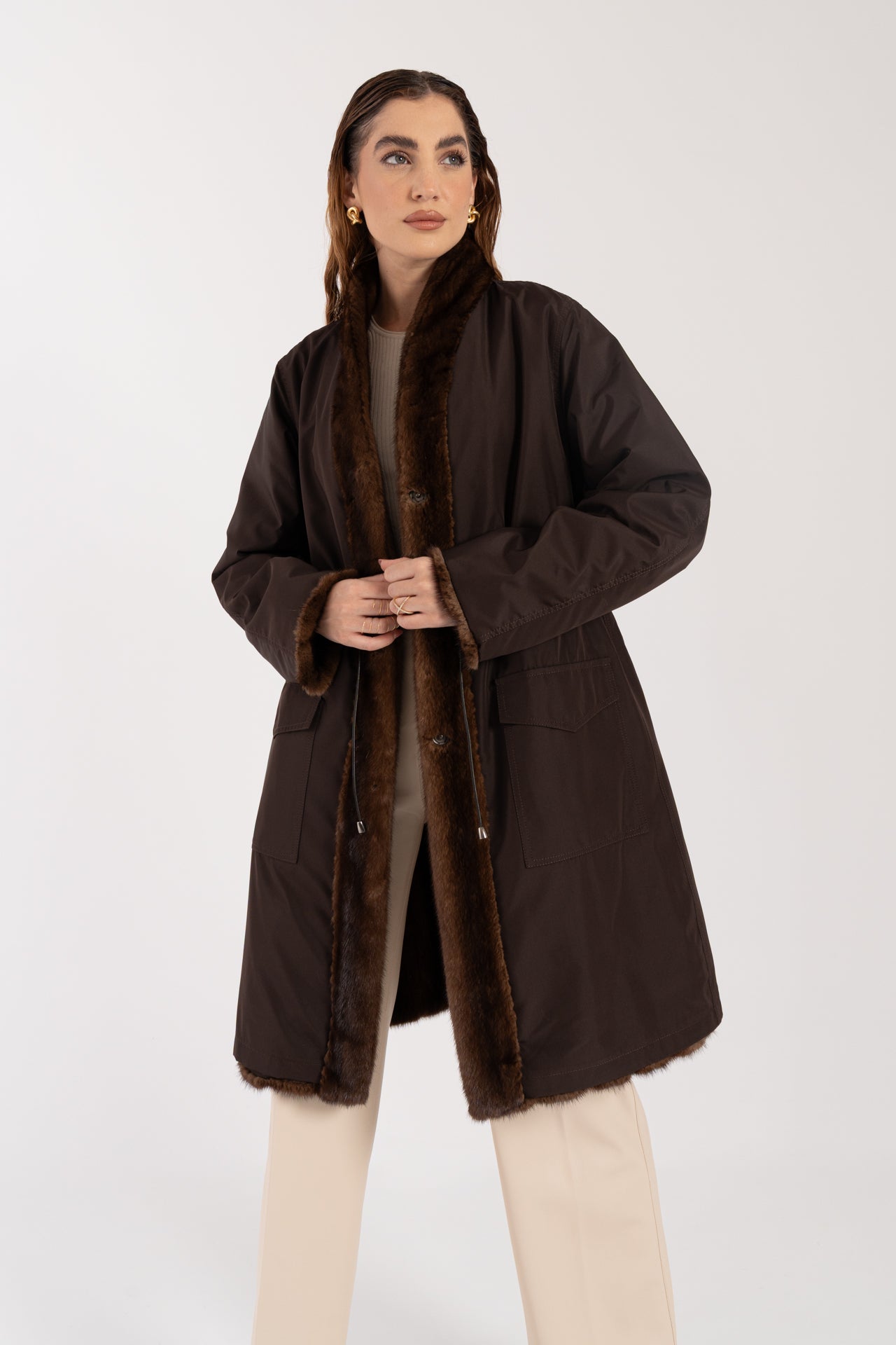 Cappotto in visone reversibile