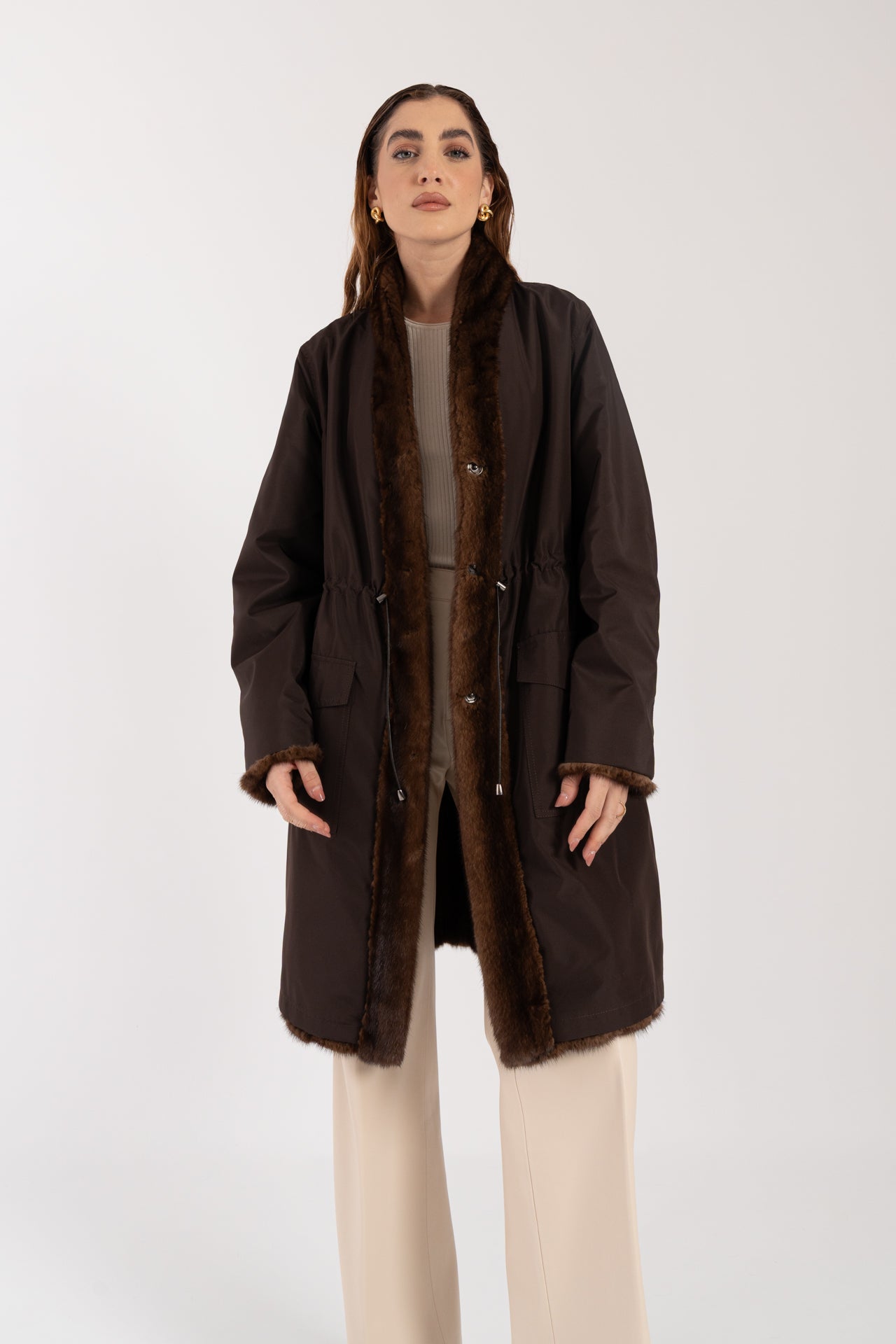 Cappotto in visone reversibile