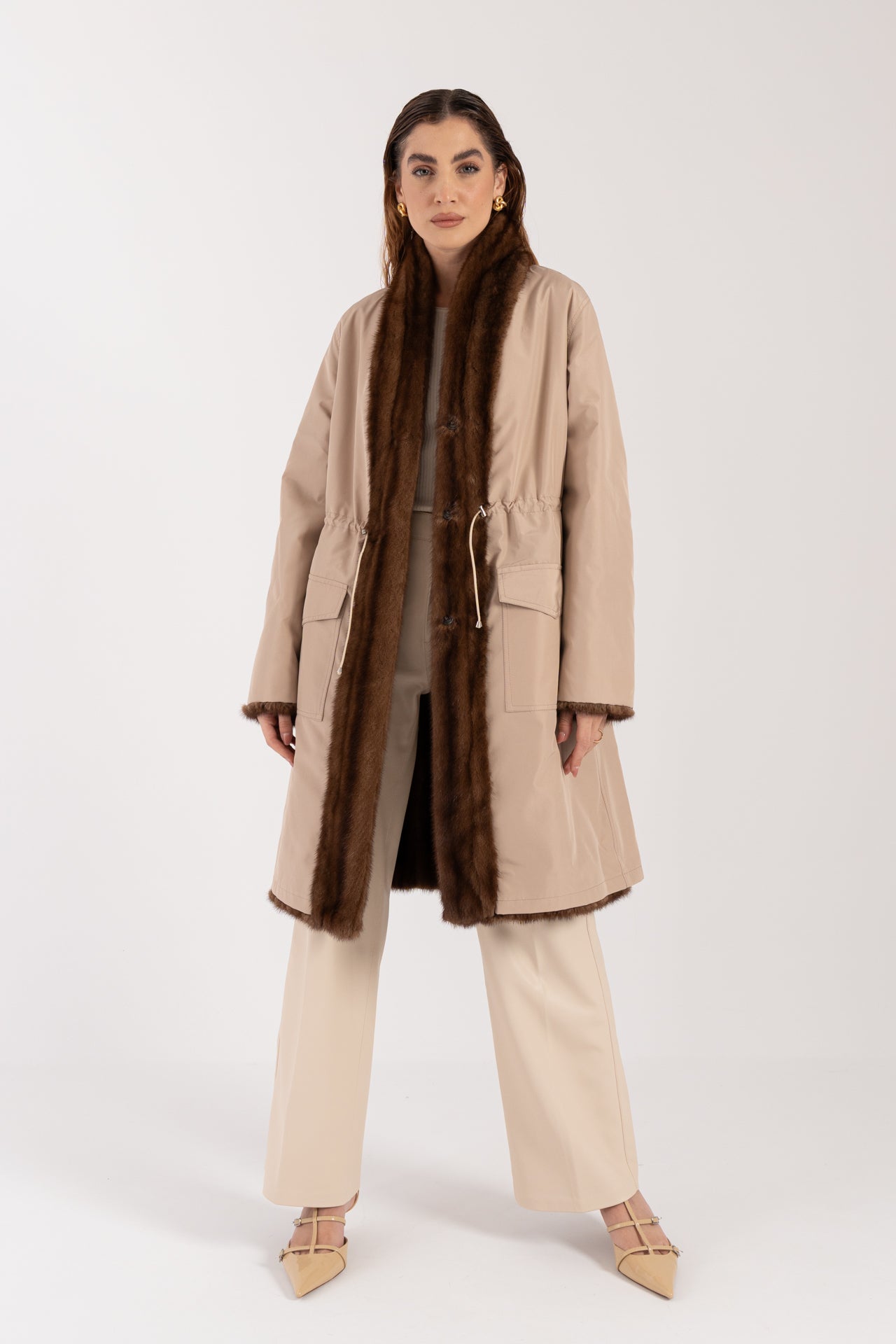 Cappotto in visone reversibile