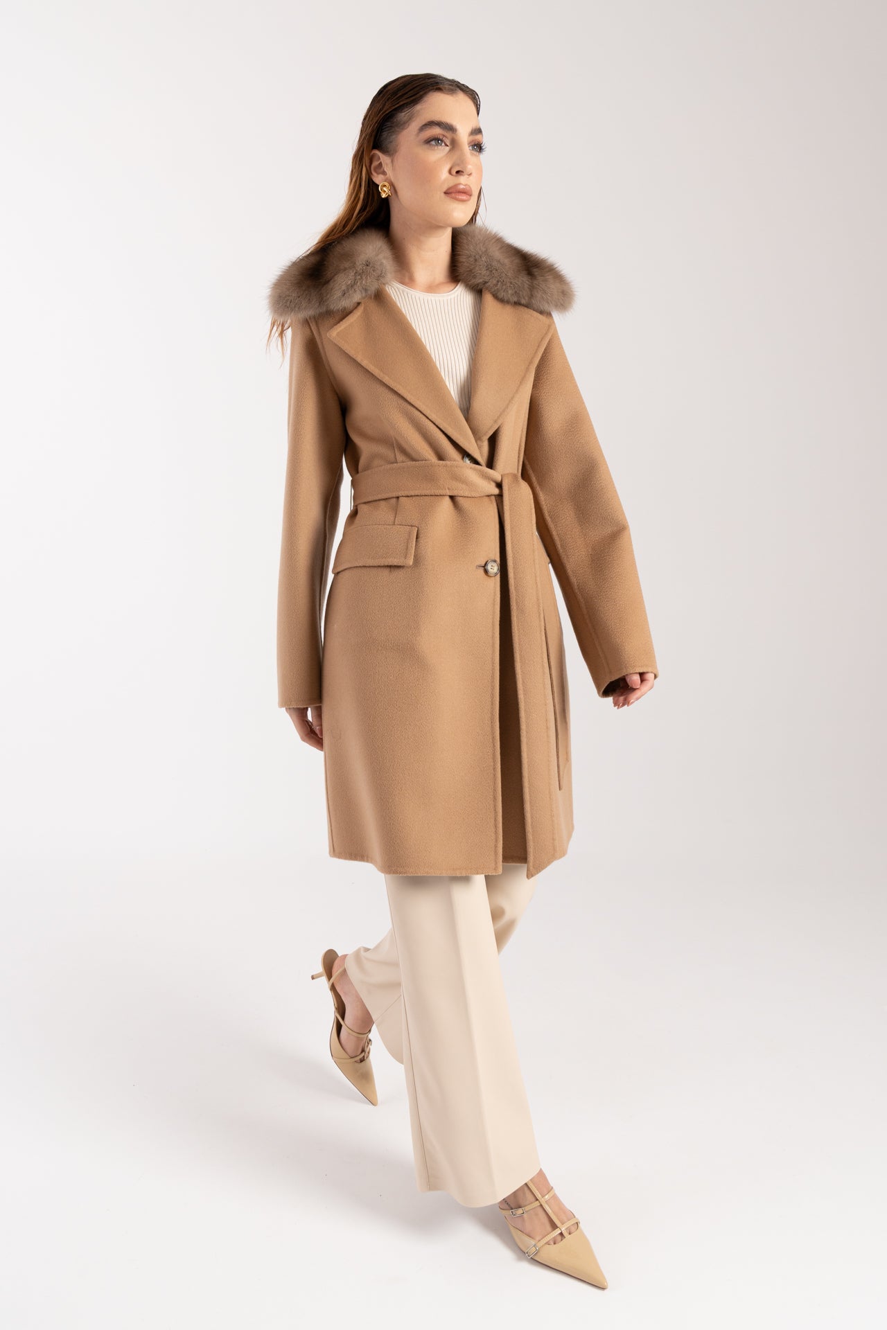 Cappotto con zibellino