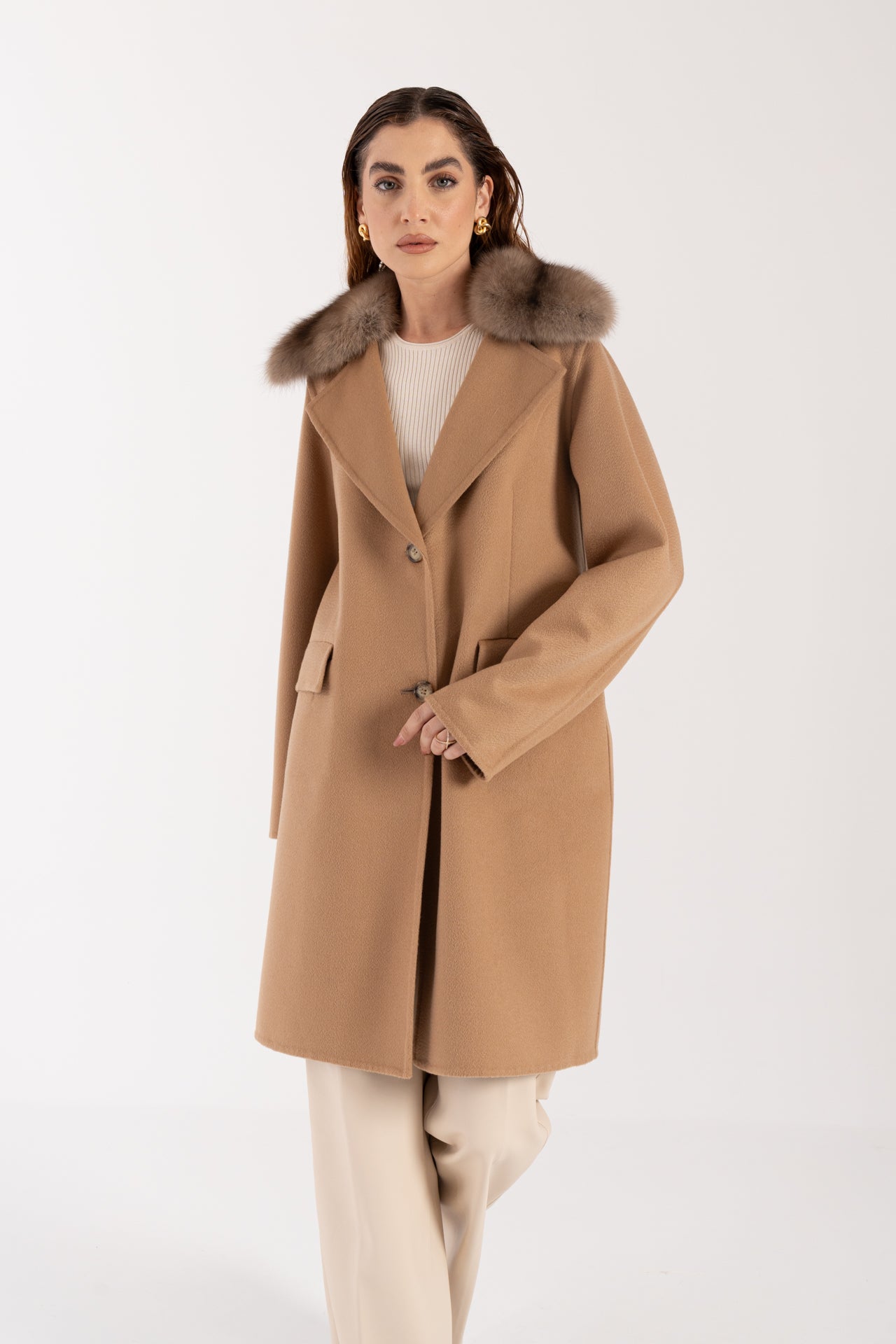 Cappotto con zibellino