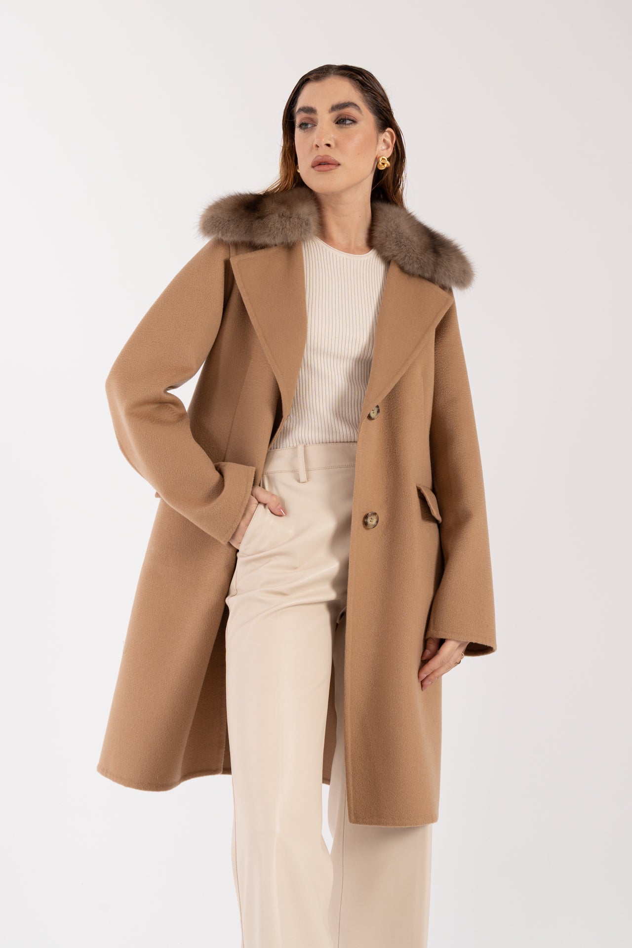 Cappotto con zibellino