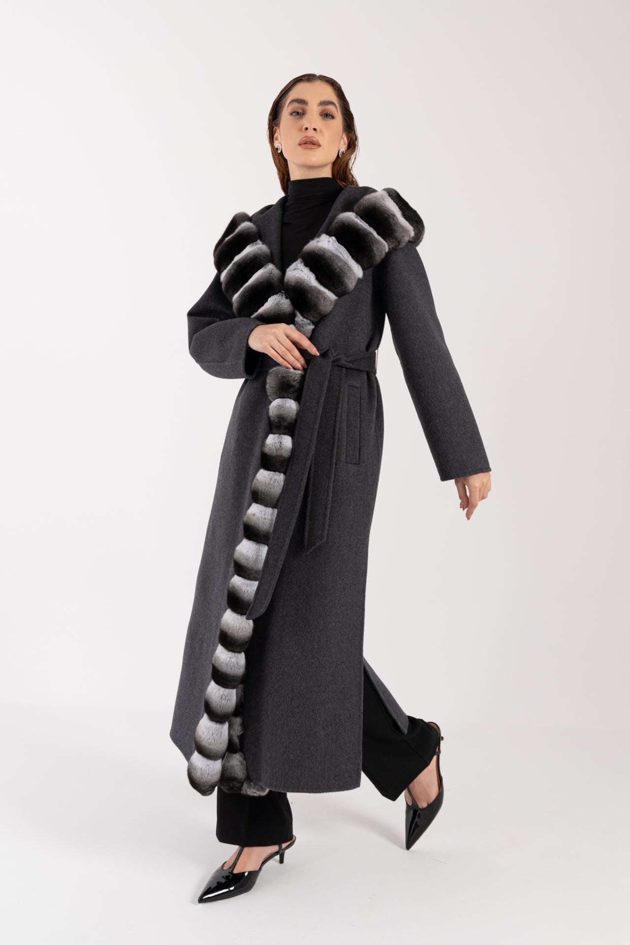 Cappotto con cincilla