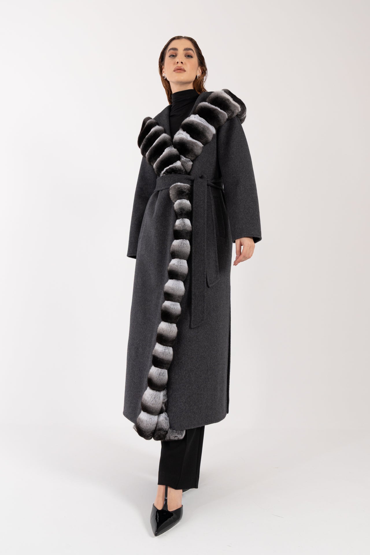 Cappotto con cincilla