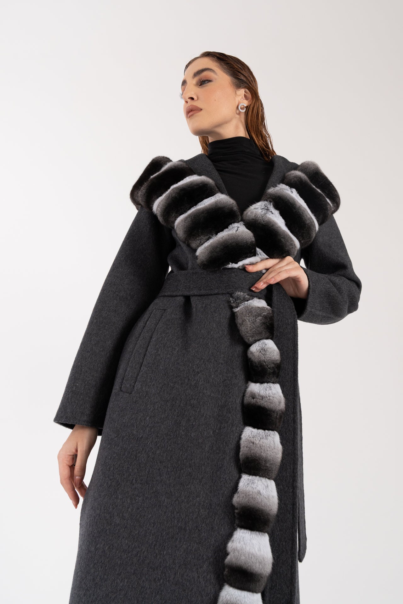 Cappotto con cincilla