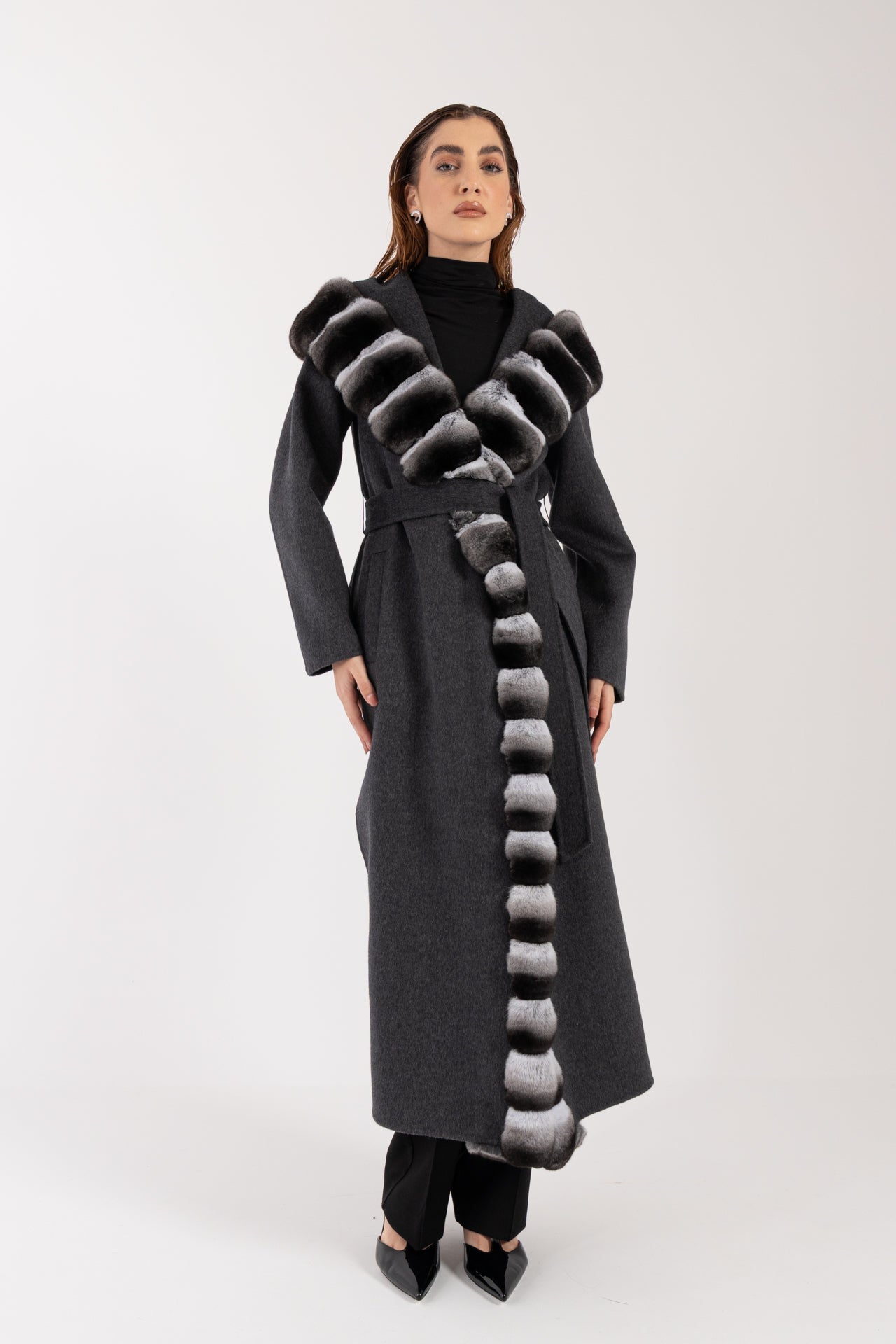 Cappotto con cincilla