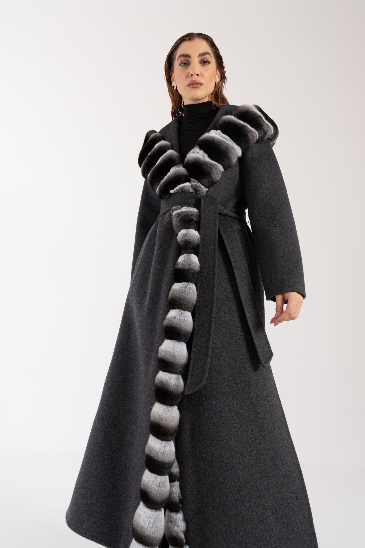 Cappotto con cincilla