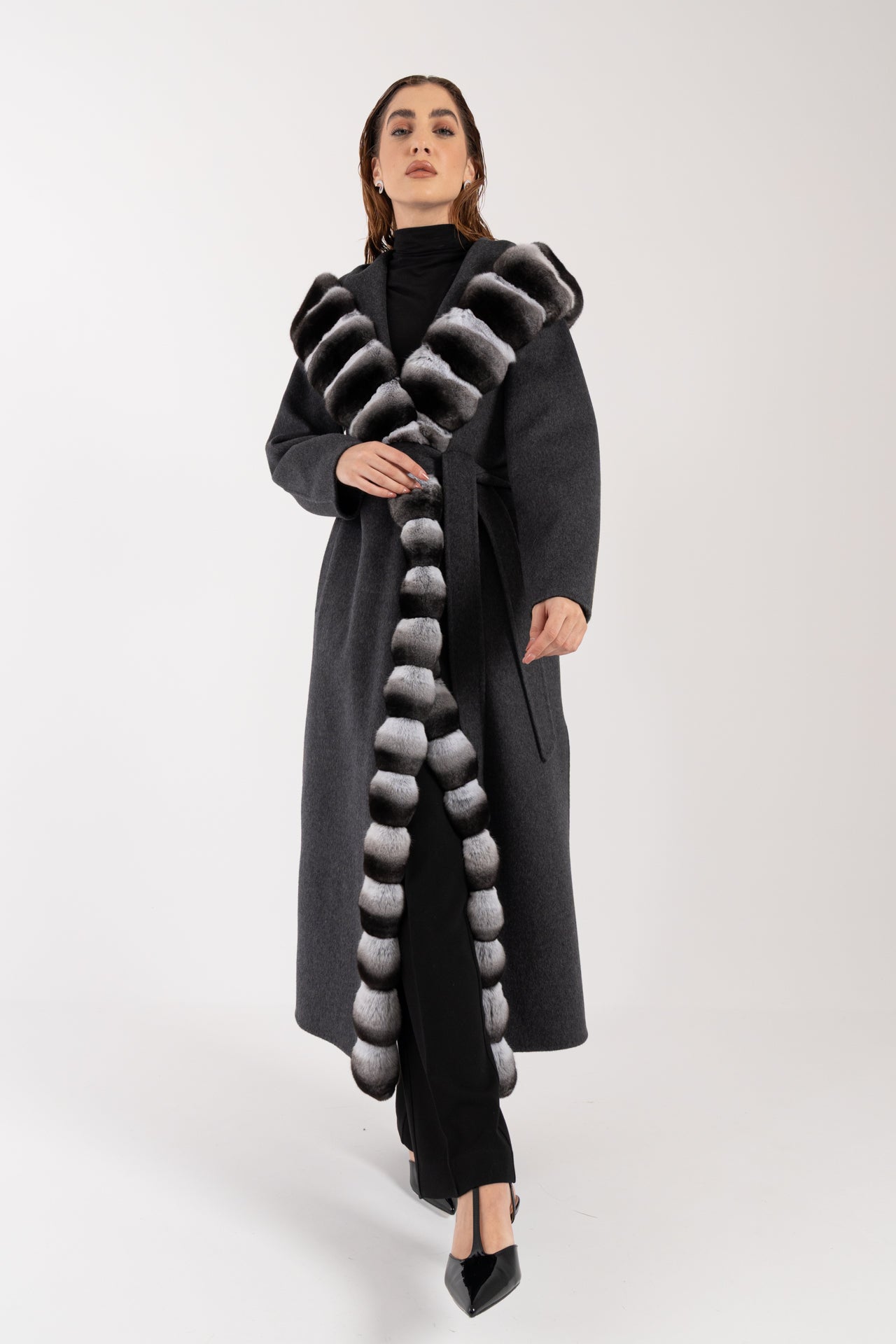 Cappotto con cincilla