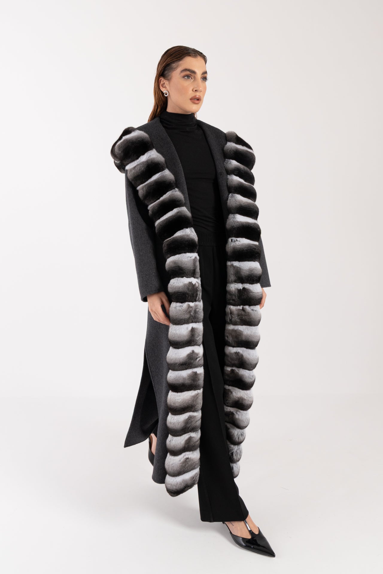 Cappotto con cincilla