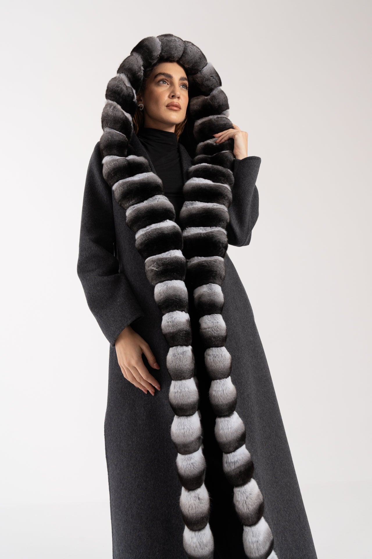 Cappotto con cincilla