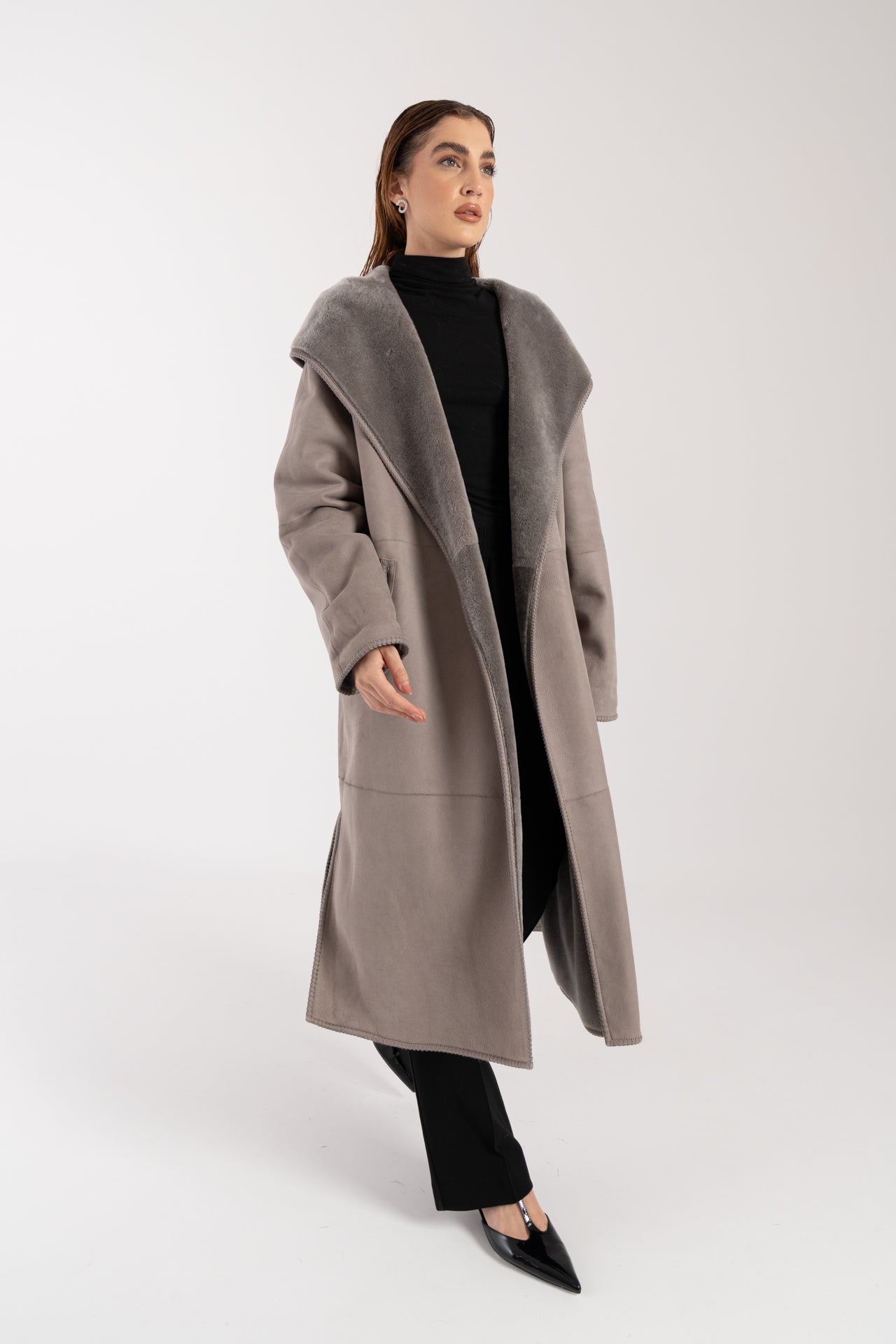 Cappotto in montone reversibile