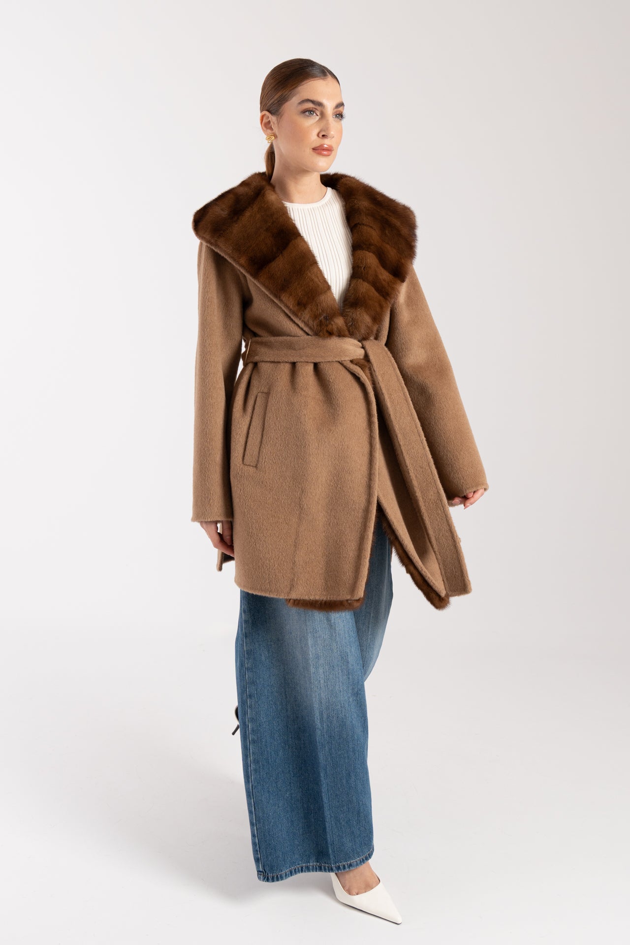 Cappotto con visone