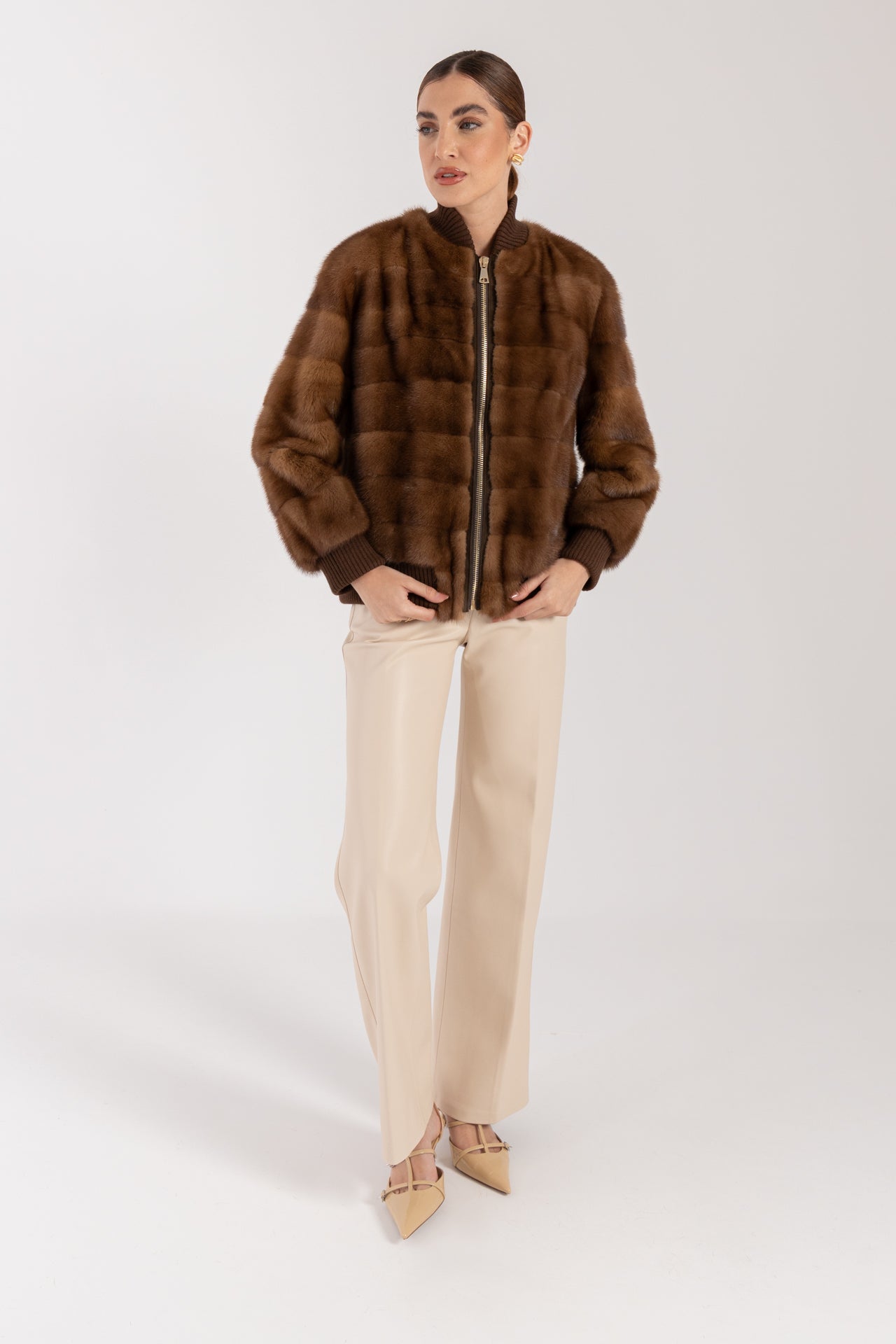 Bomber in visone