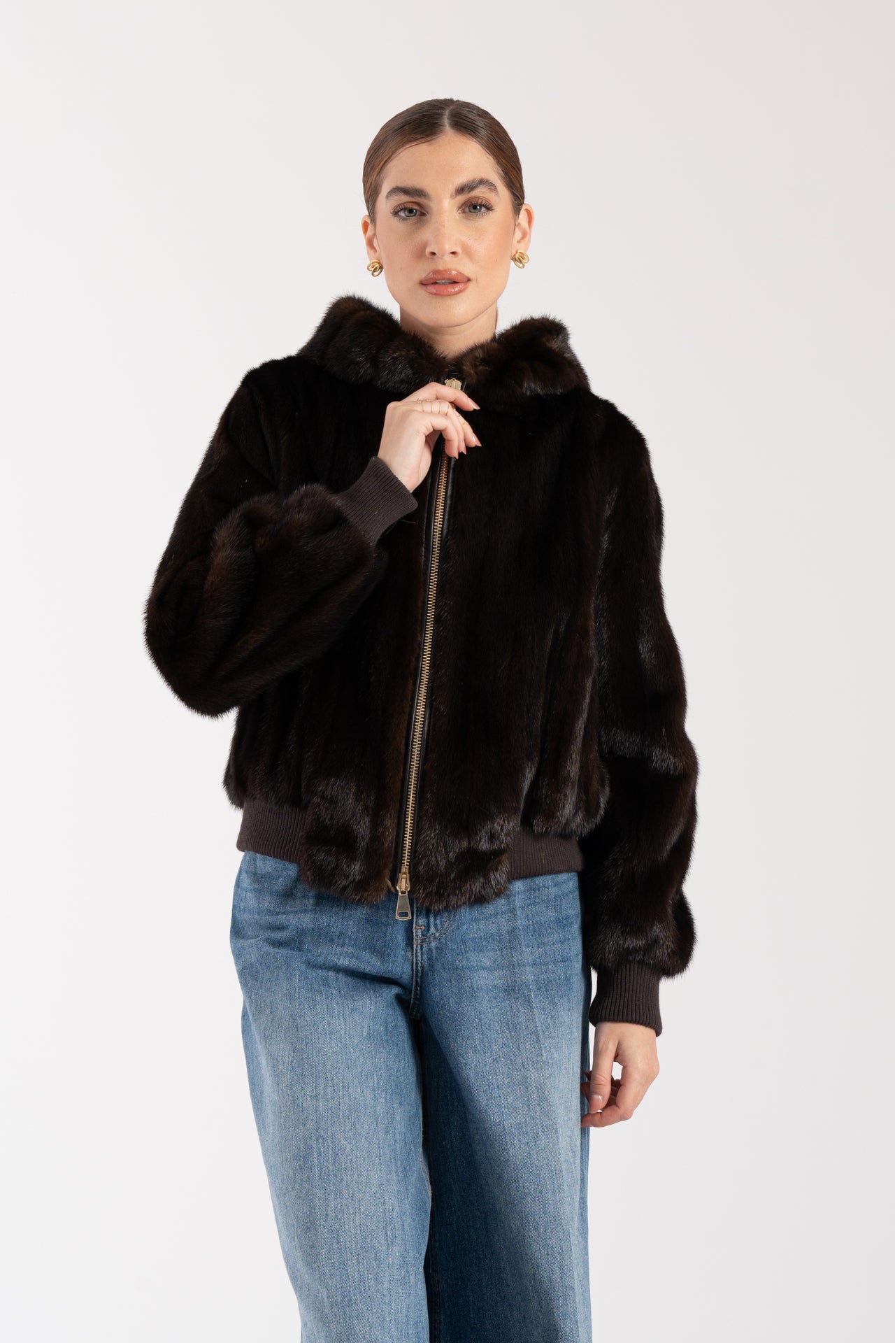 Bomber in visone