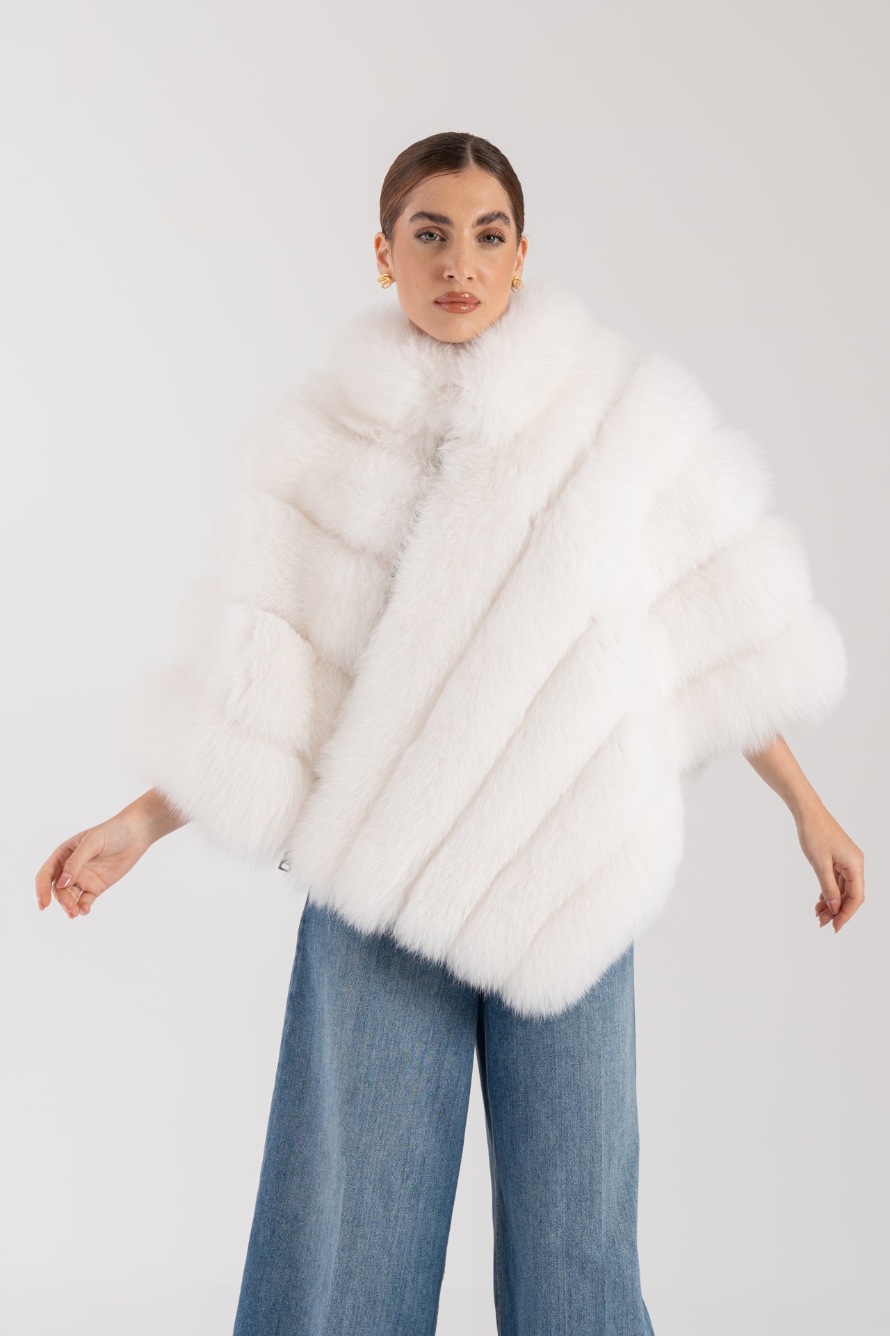 Poncho in volpe