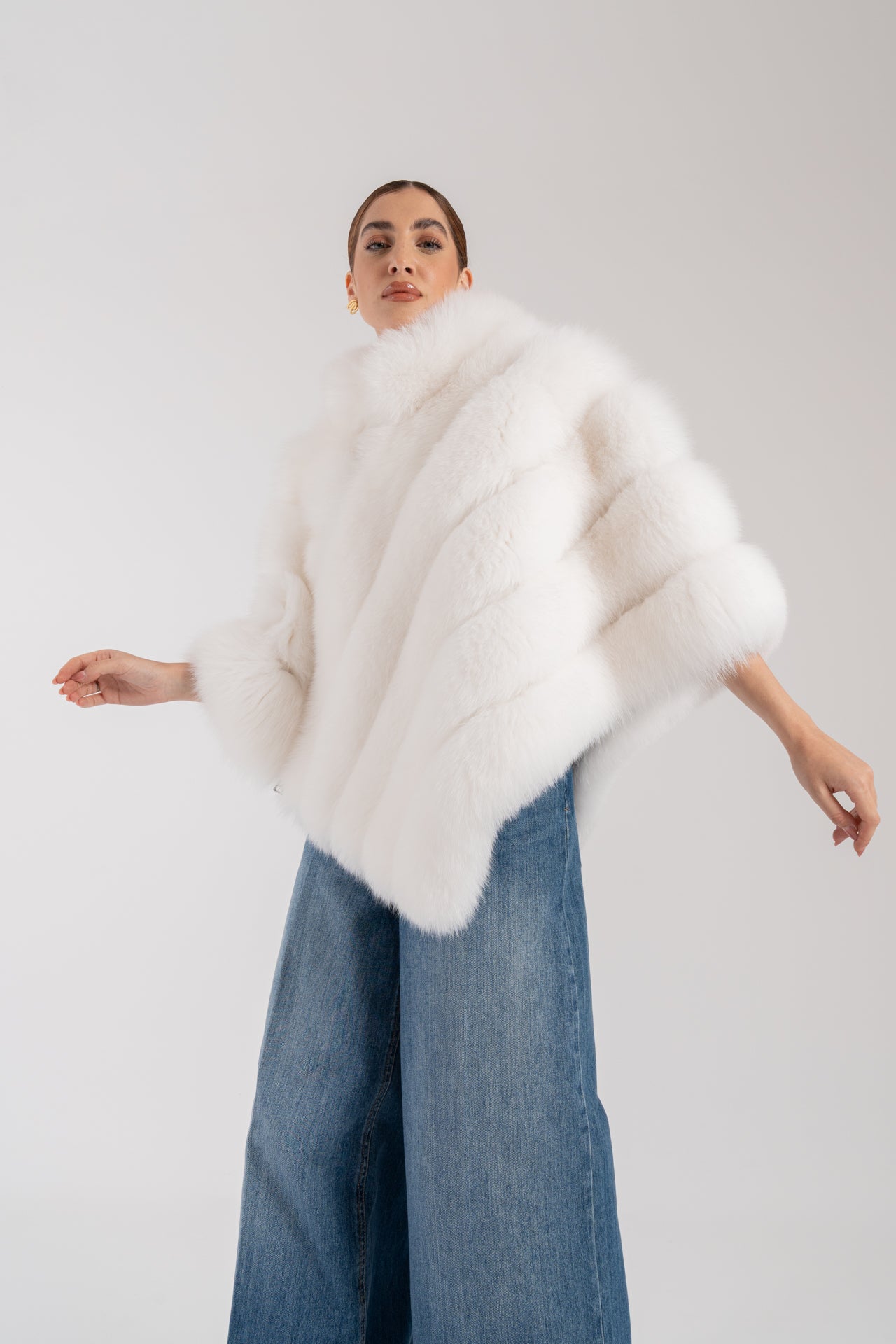 Poncho in volpe