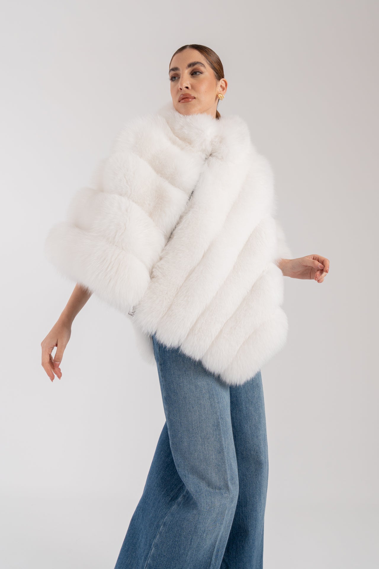 Poncho in volpe
