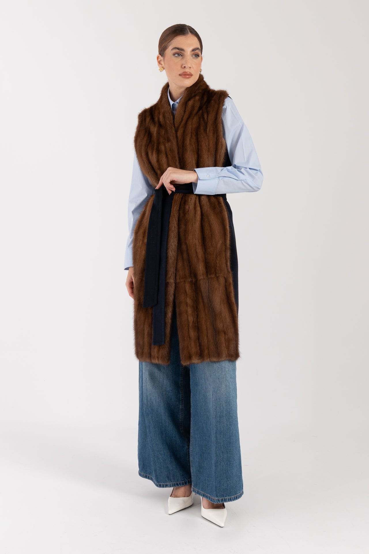 Gilet con visone