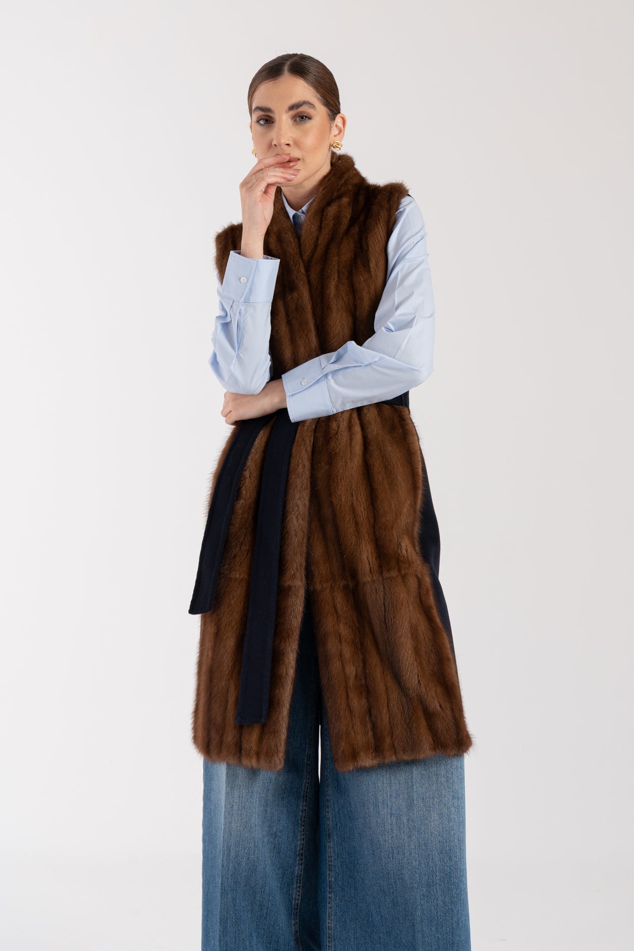 Gilet con visone