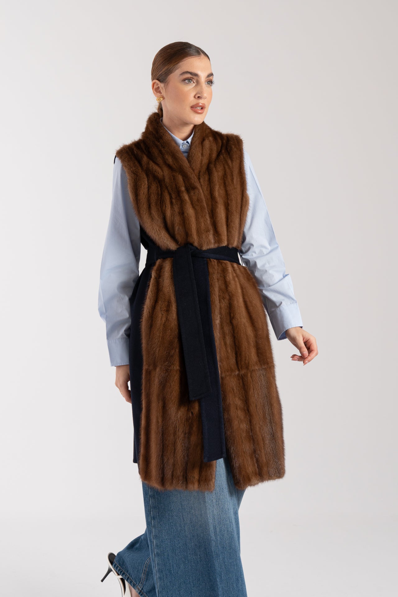 Gilet con visone
