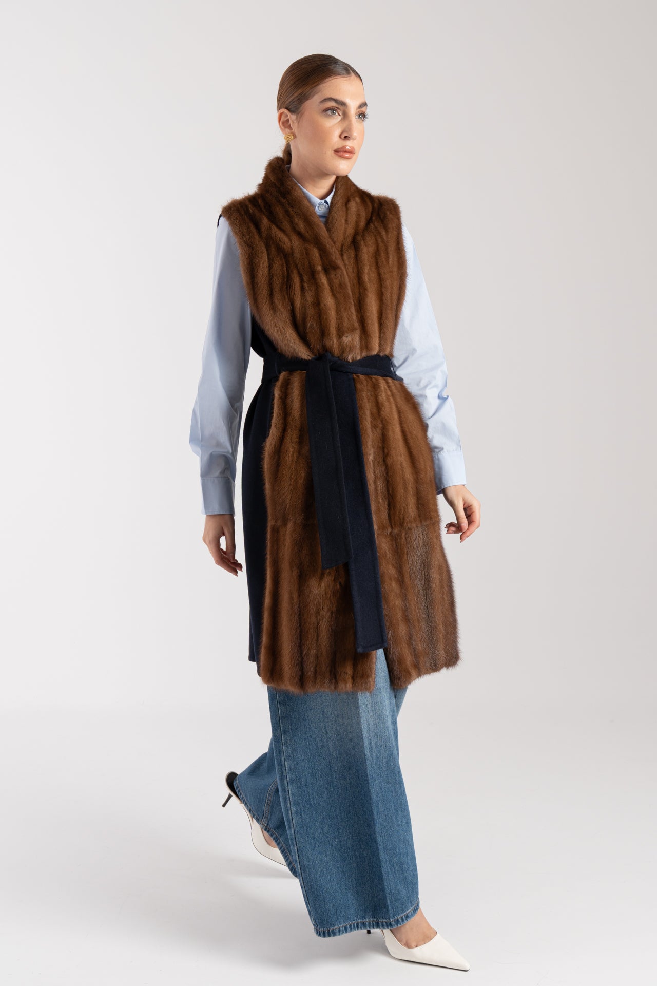 Gilet con visone