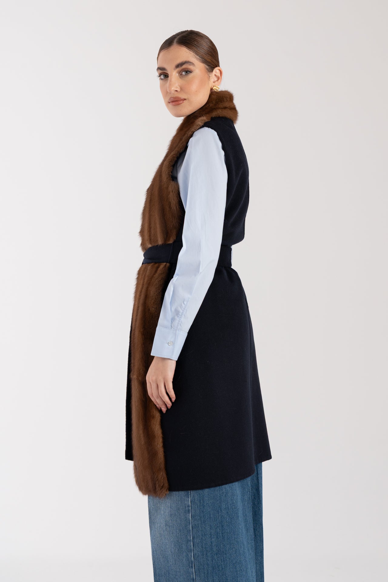 Gilet con visone