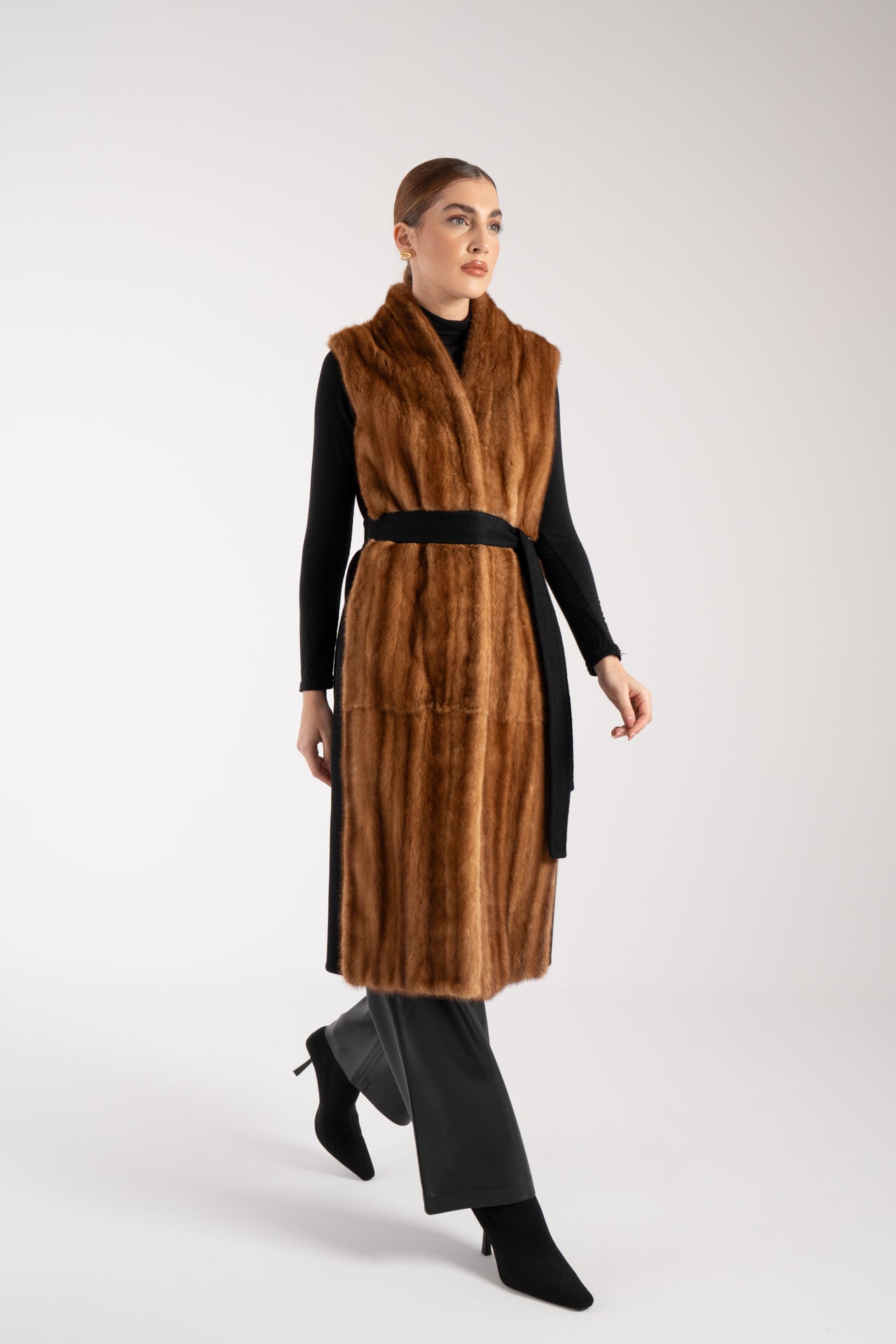 Gilet con visone