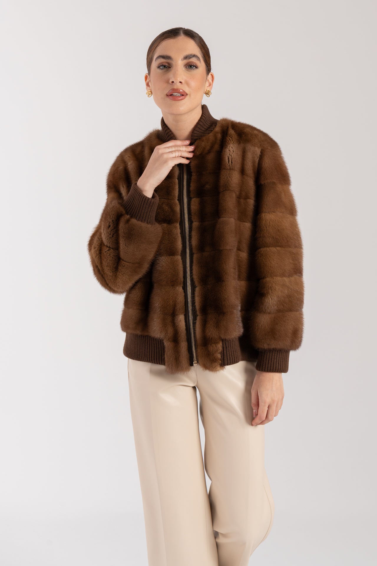Bomber in visone