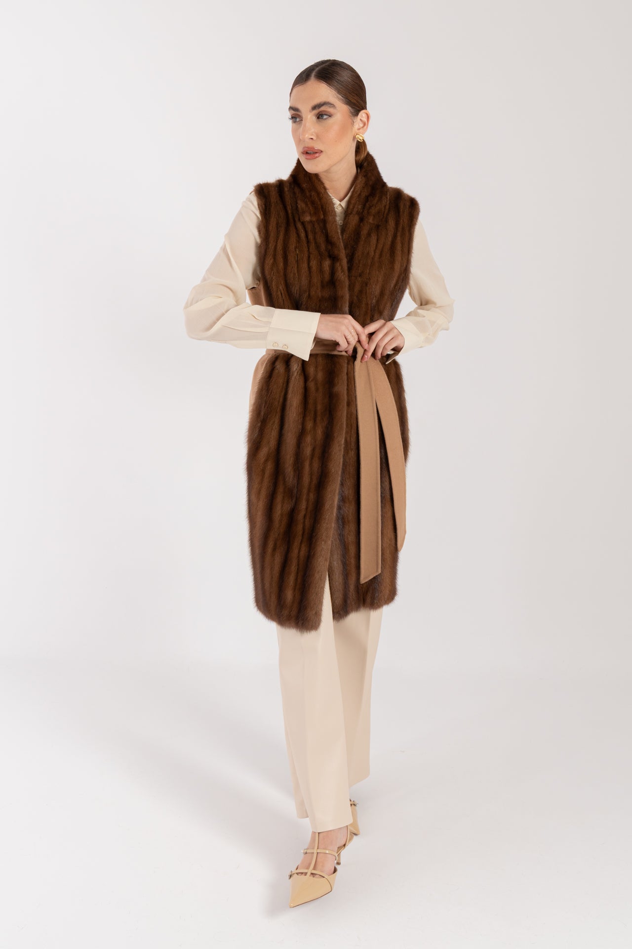 Gilet con visone