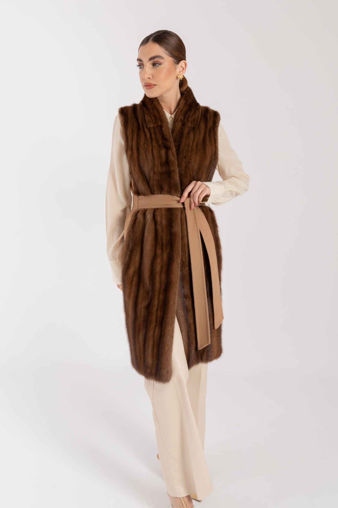 Gilet con visone