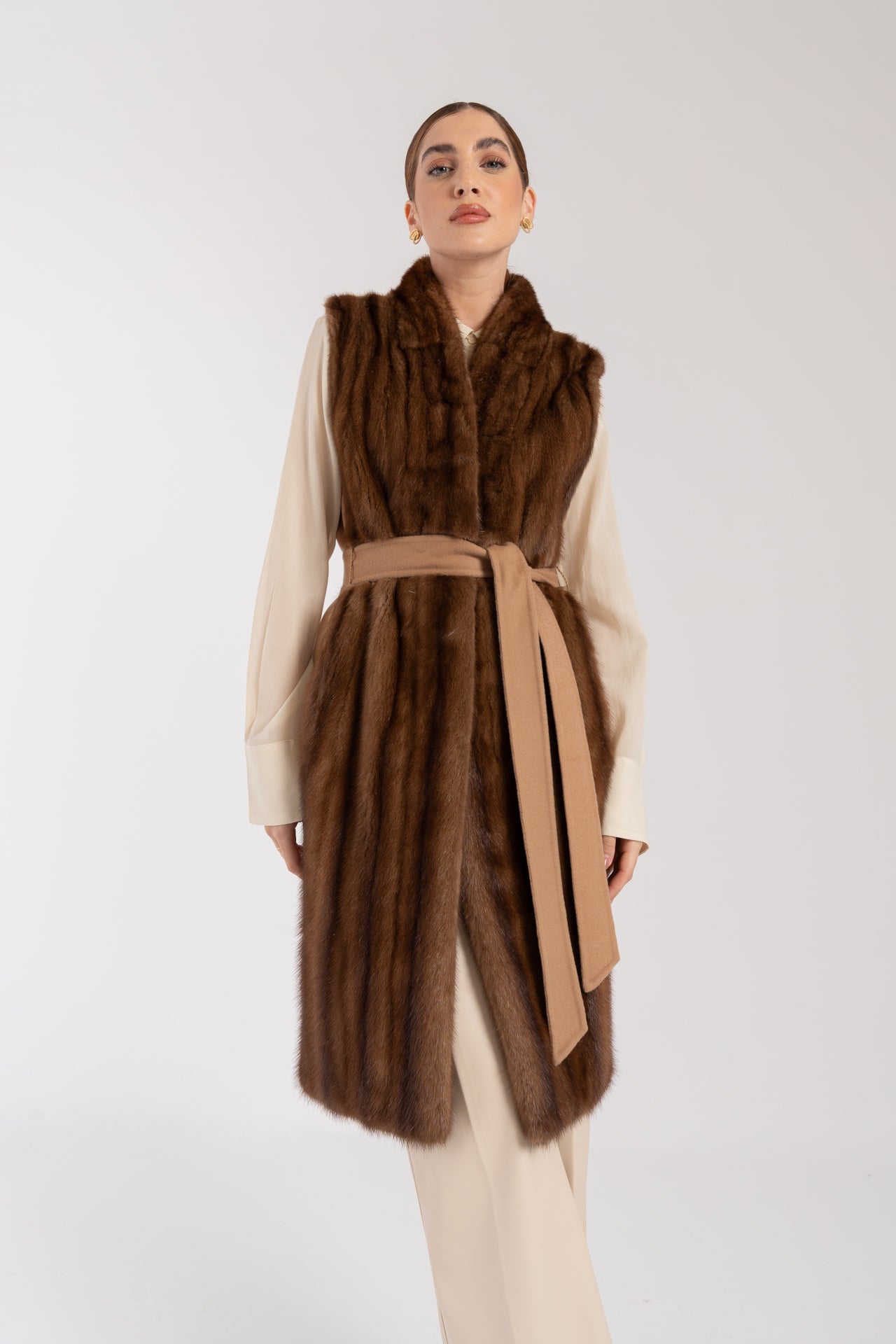 Gilet con visone