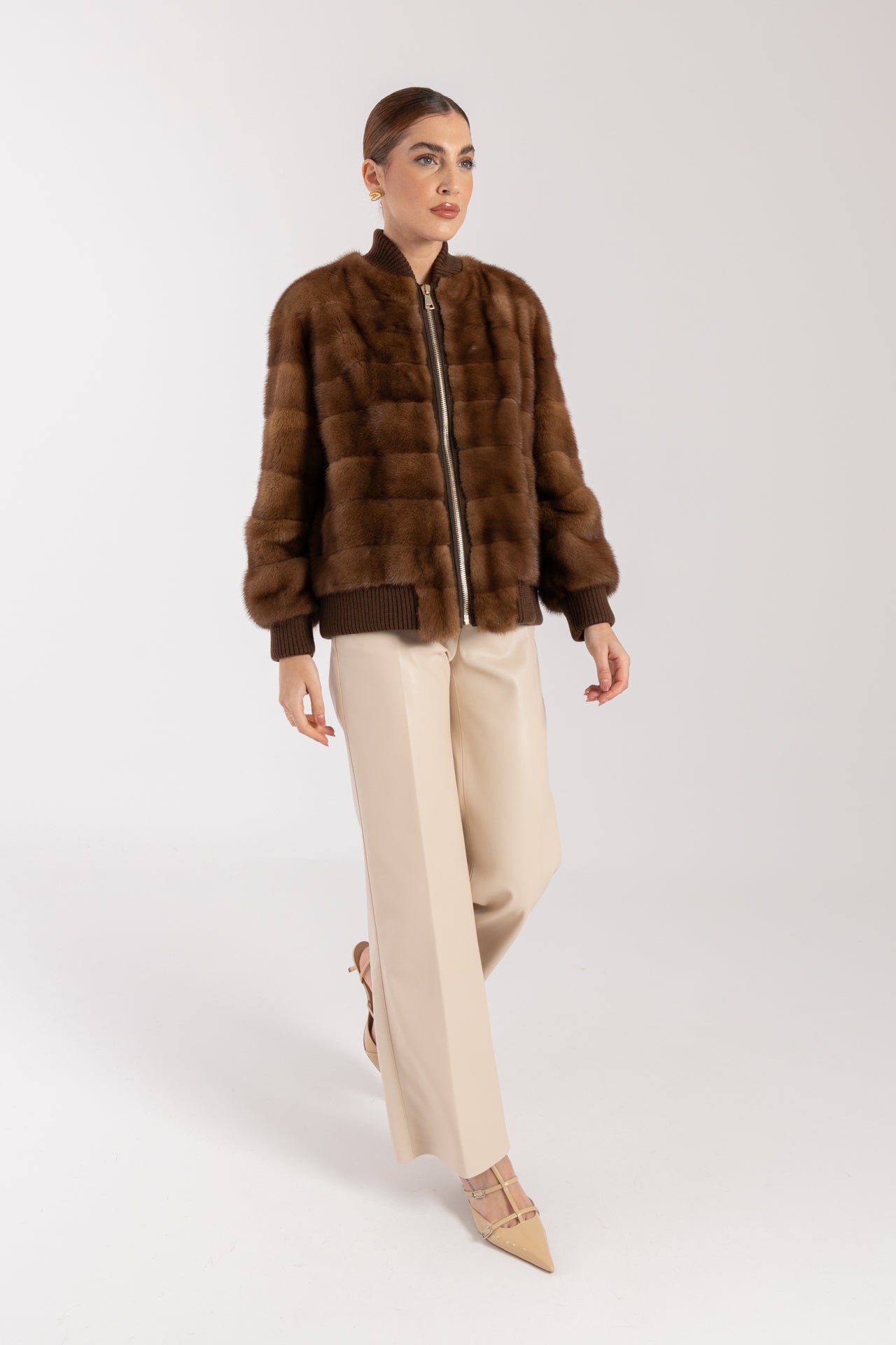 Bomber in visone