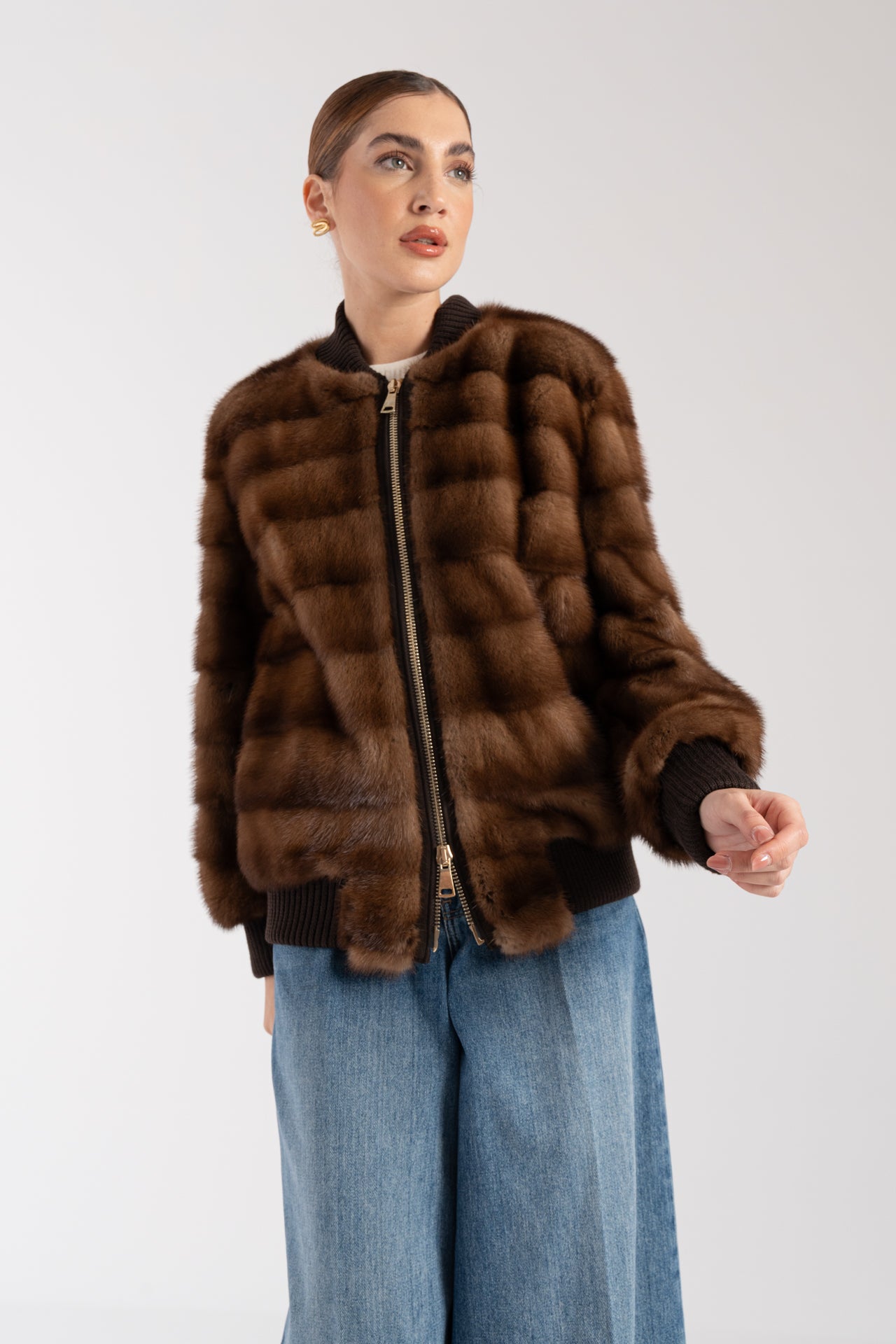 Bomber in visone