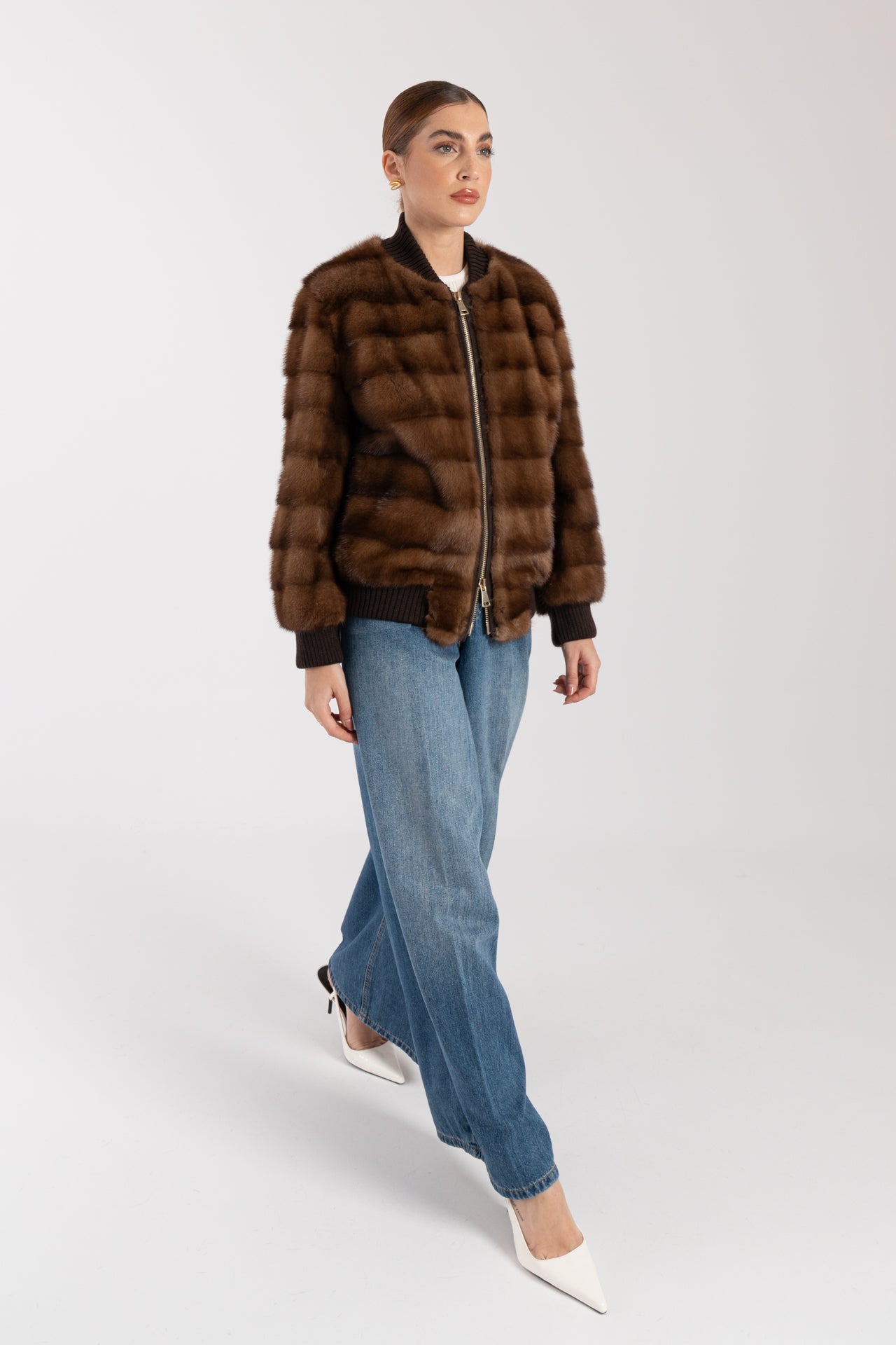 Bomber in visone